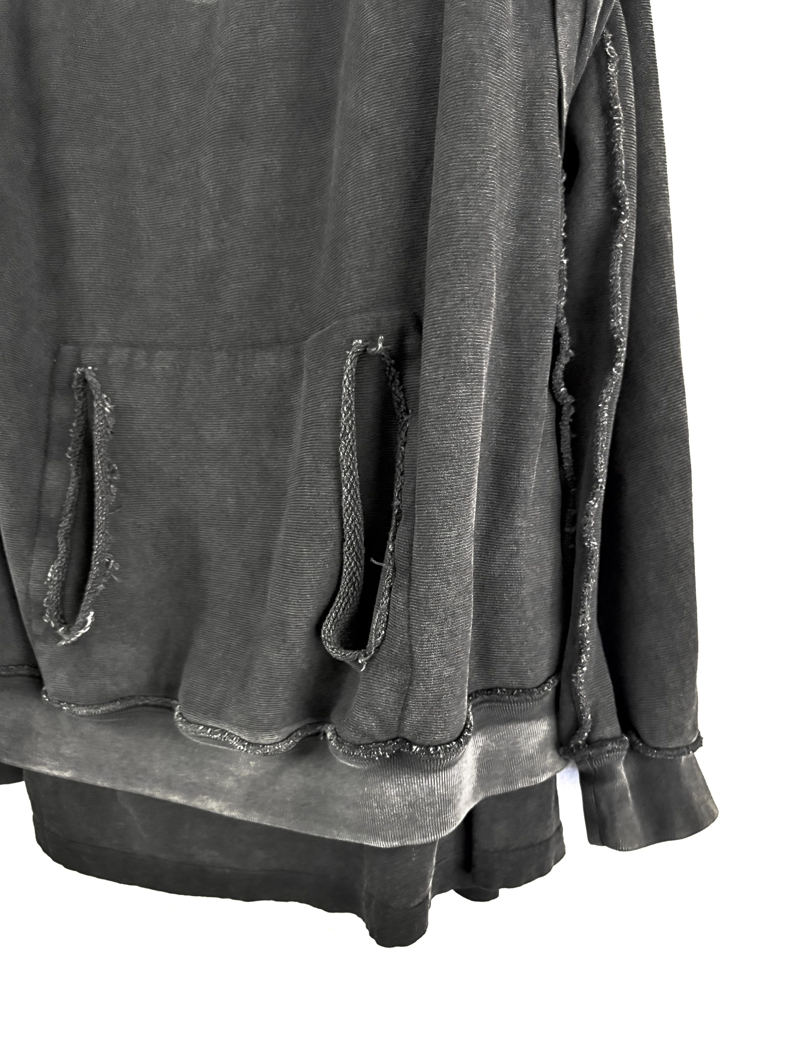Alexander Wang Oversize Triple Layer Sweatshirt Hooded Distressed Size US S / EU 44-46 / 1 - 10 Thumbnail