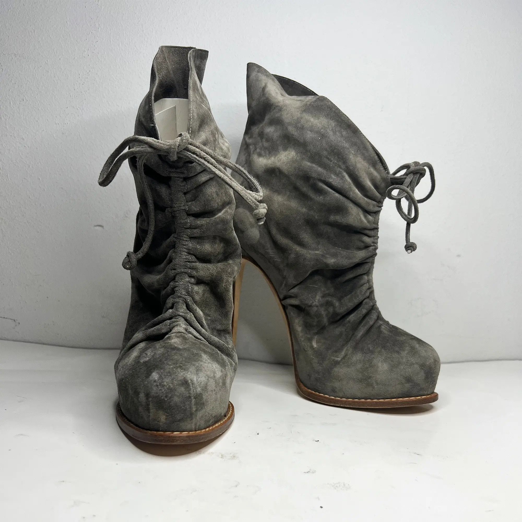 Brian Atwood Suede High Heel Boots Size US 7 / IT 37 - 5 Thumbnail