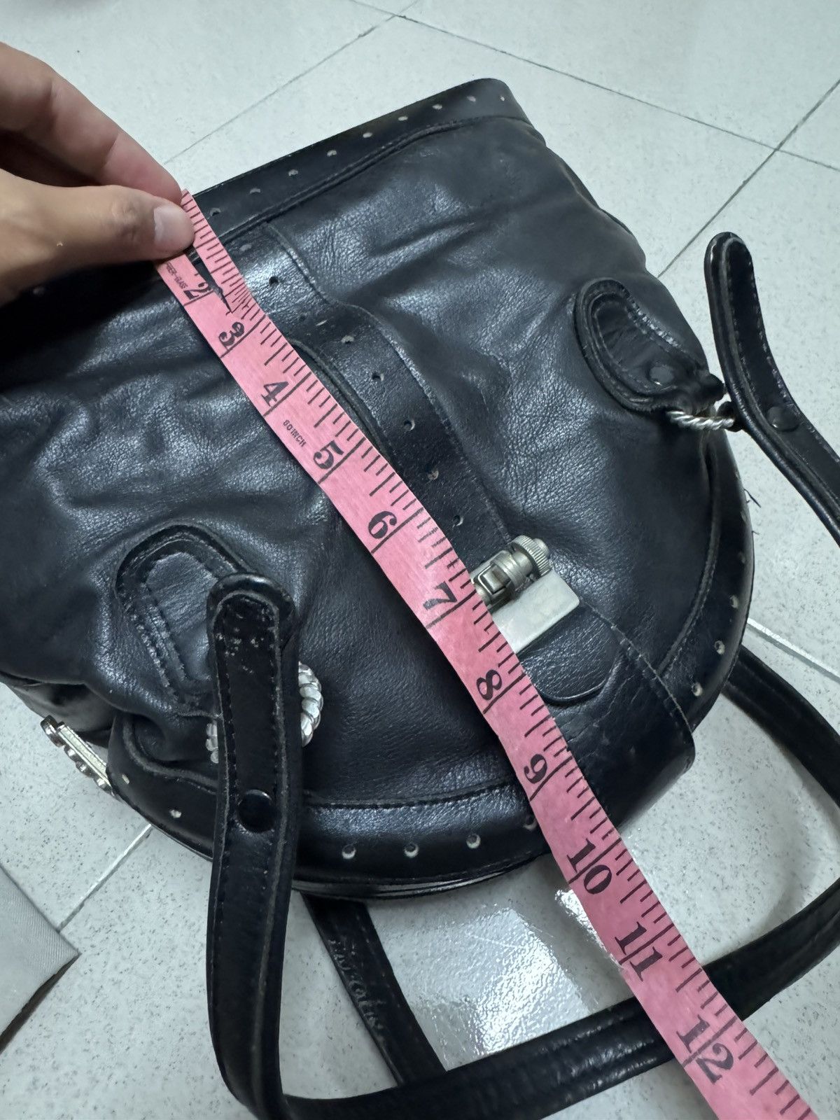 Japanese Brand CYBERPUNK STYLE HANDLE LEATHER BAG Size ONE SIZE - 8 Thumbnail