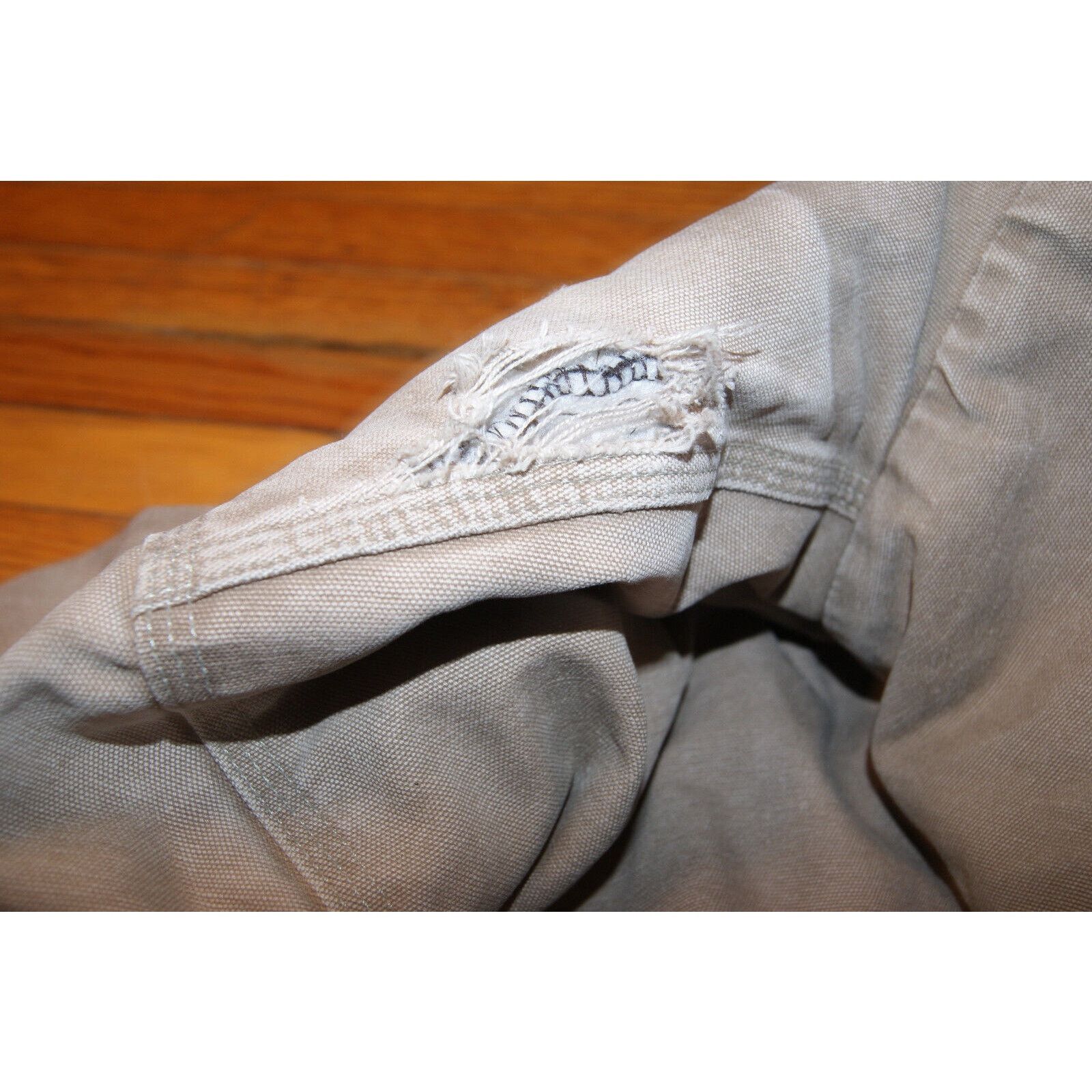Carhartt VTG Carhartt Hooded Fleece Lined Canvas Coat XL Distress USA Size US XL / EU 56 / 4 - 16 Thumbnail