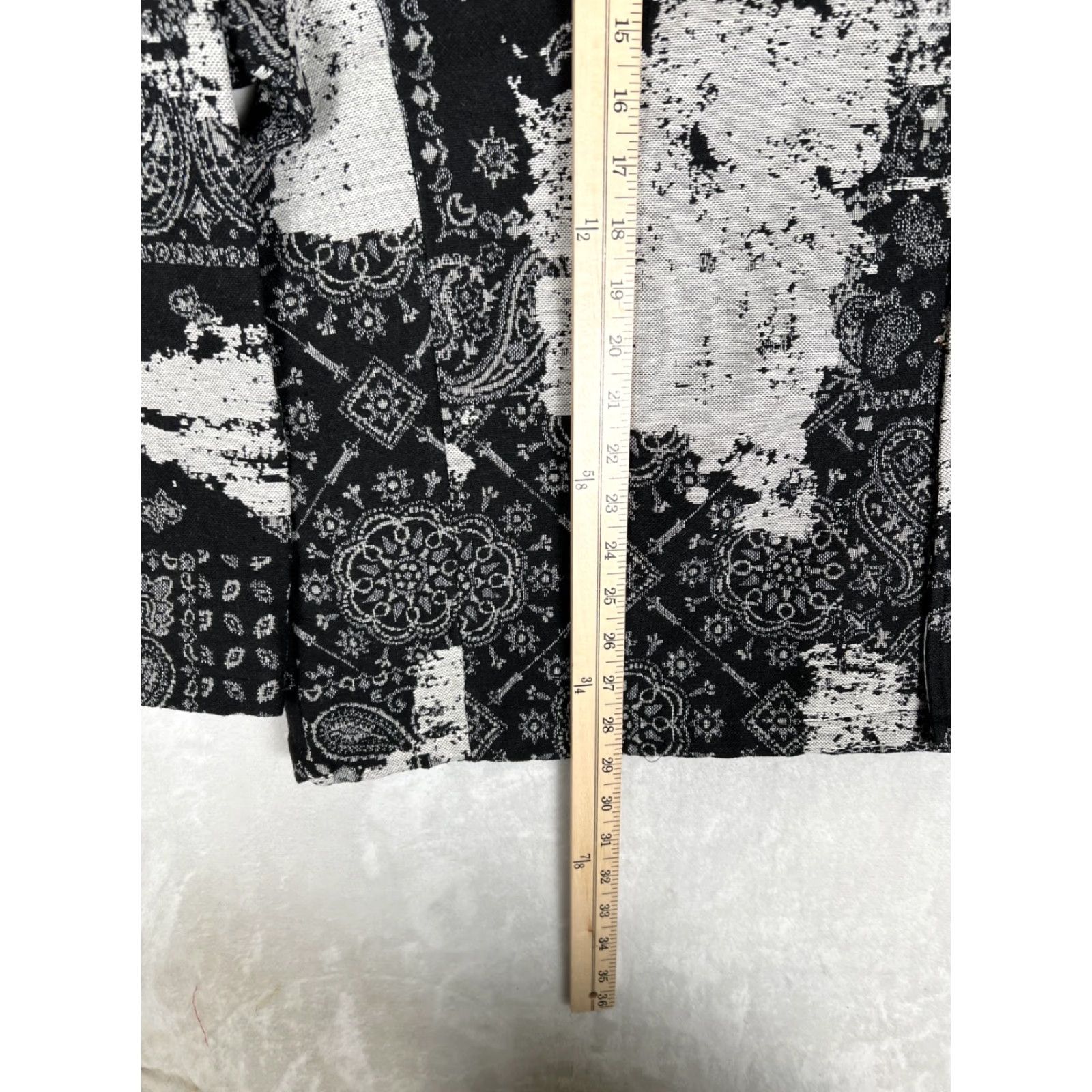 VINTAGE Rebel Vengeance Jacket Paisley Bandana Print Tapestry Overcoat Black XL Men