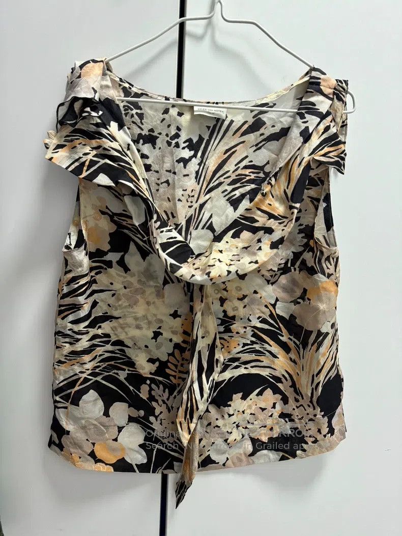 Dries Van Noten Dries Van Noten Yellow silk swing neck vest Size M / US 6-8 / IT 42-44 - 1 Thumbnail