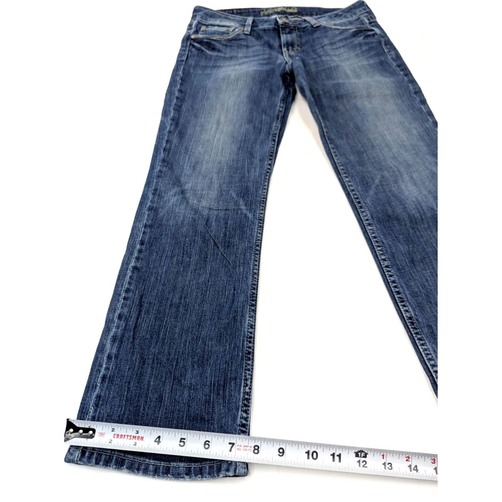 American Eagle Outfitters American Eagle Outfitters Jeans High Rise Straight Hipster Denim Women 8 Reg 30x27 Blue 90s Grunge Hipster 5-Pocket Stretch Regular Vintage: No Size 30" / US 8 / IT 44 - 2 Thumbnail