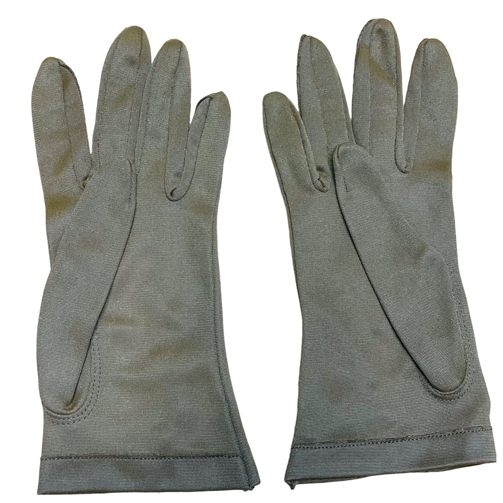 Vintage VINTAGE Women's Gloves 1950s Driving Formal Nylon Brown Black White Tailored Womens Size ONE SIZE - 5 Thumbnail