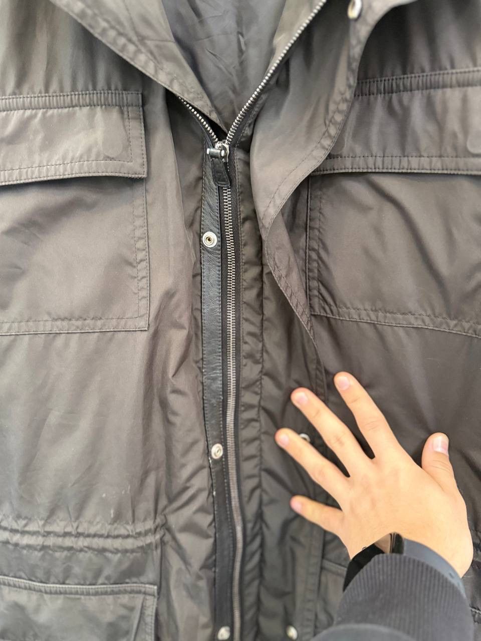 Z Zegna Z Zegna Hidden Nylon leather jacket Size US XXL / EU 58 / 5 - 8 Thumbnail