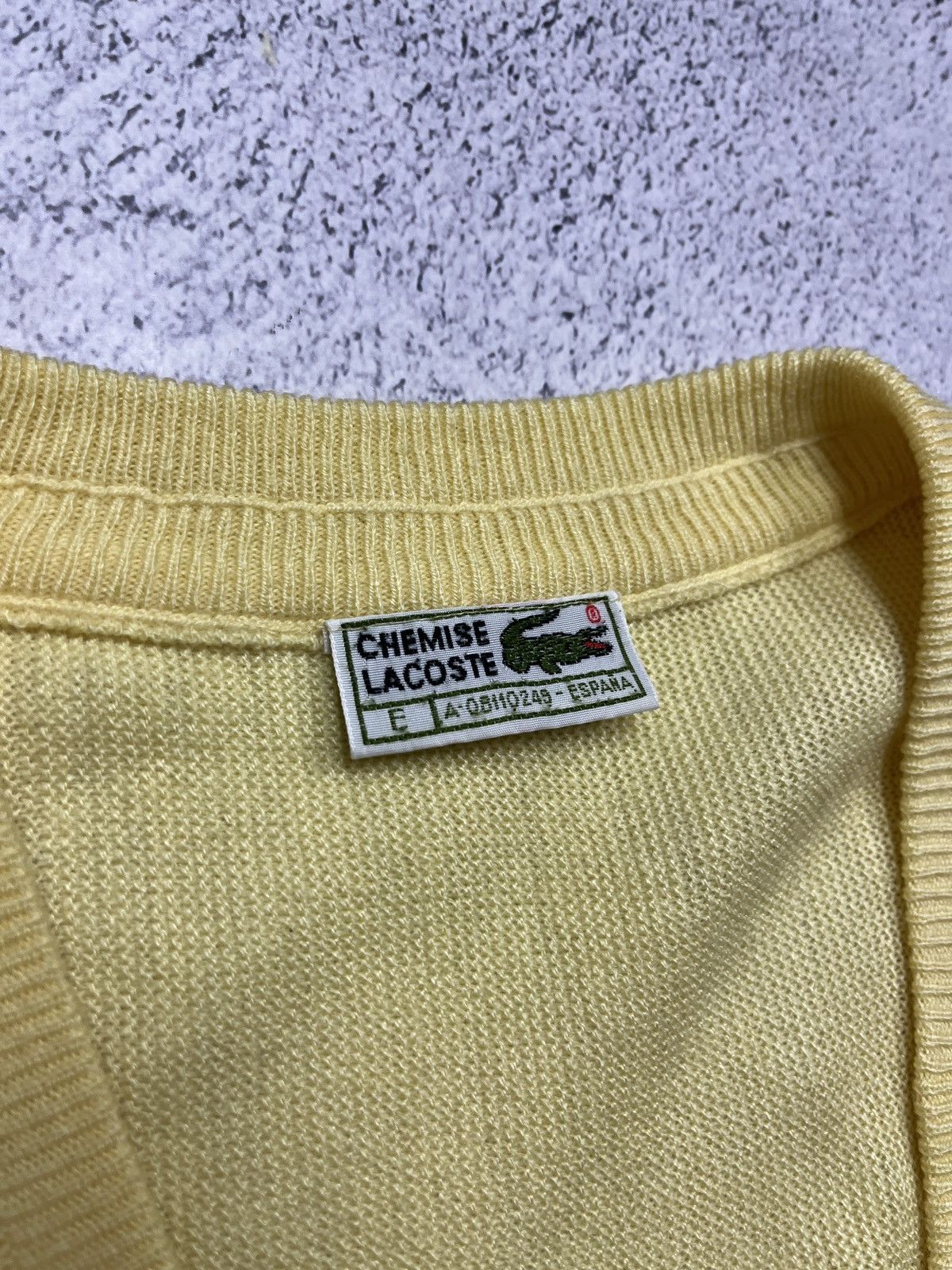 Lacoste Vintage 90’s Lacoste Acrylic Cardigan Sweater Made In Spain Size US XXL / EU 58 / 5 - 6 Thumbnail