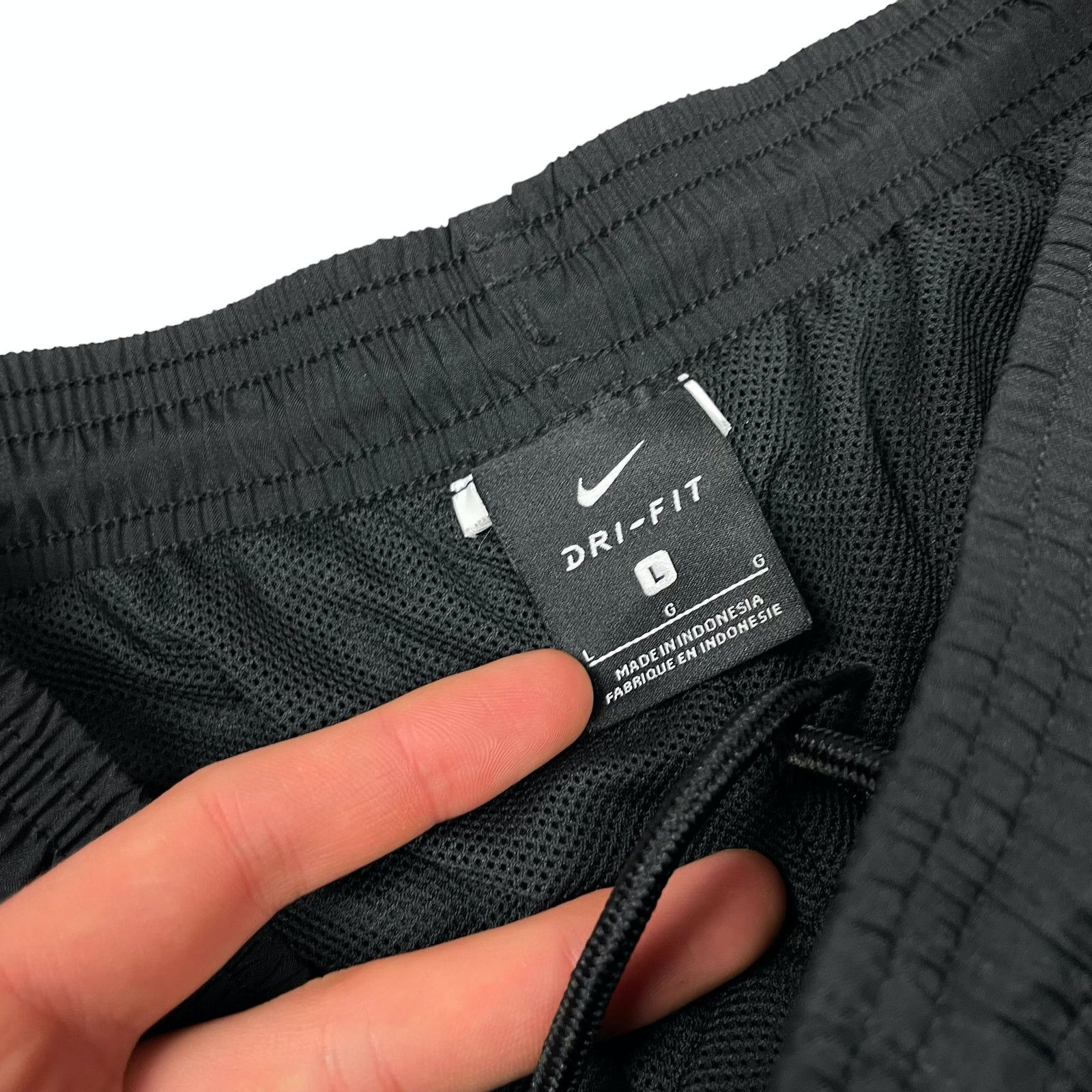 Nike Nike Dri-Fit Men's Black Drawstring Swoosh Track Pants Large Size US 30 / EU 46 - 8 Thumbnail