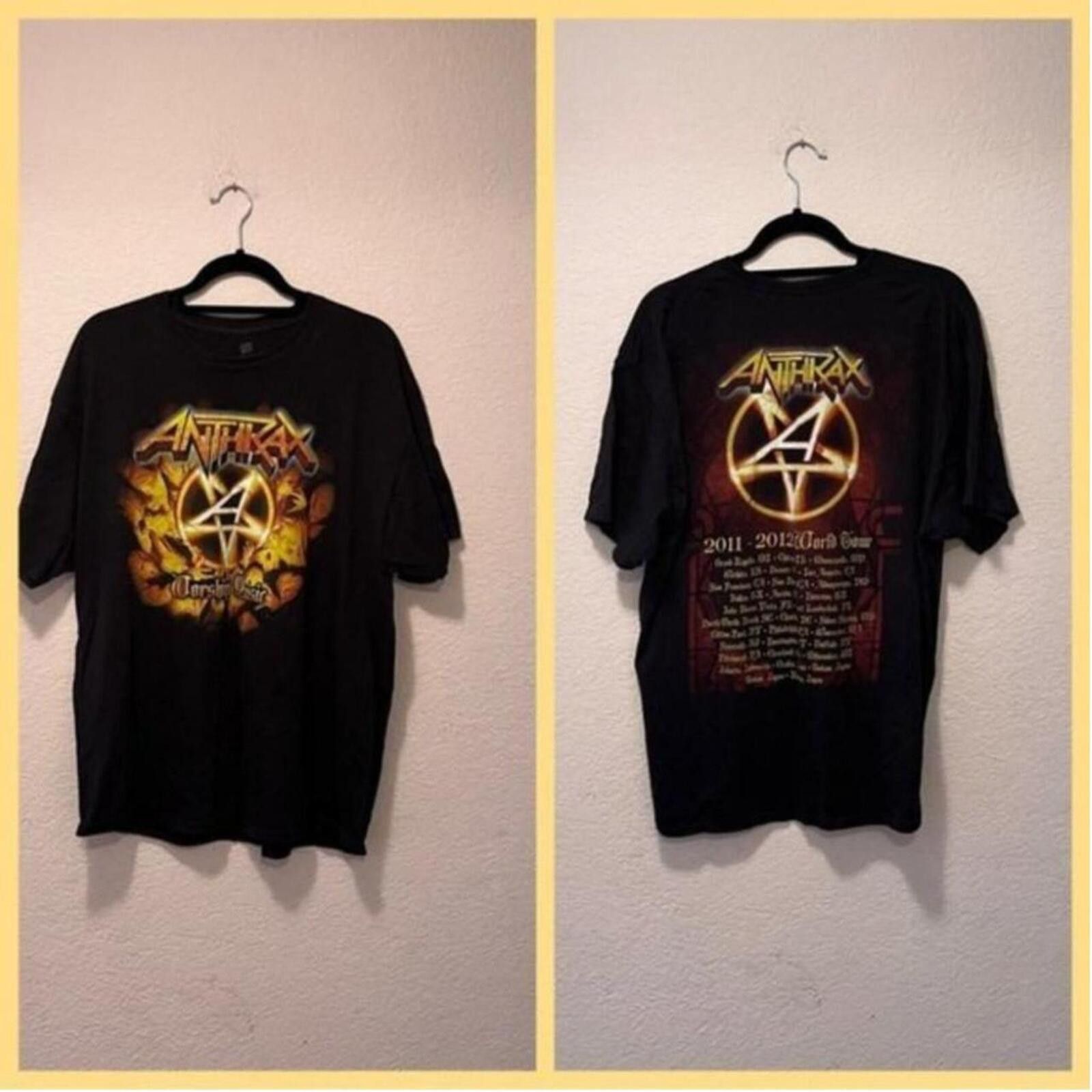 Other Anthrax 2011-2012 Tour Black Graphic T-Shirt Size US L / EU 52-54 / 3 - 1 Thumbnail
