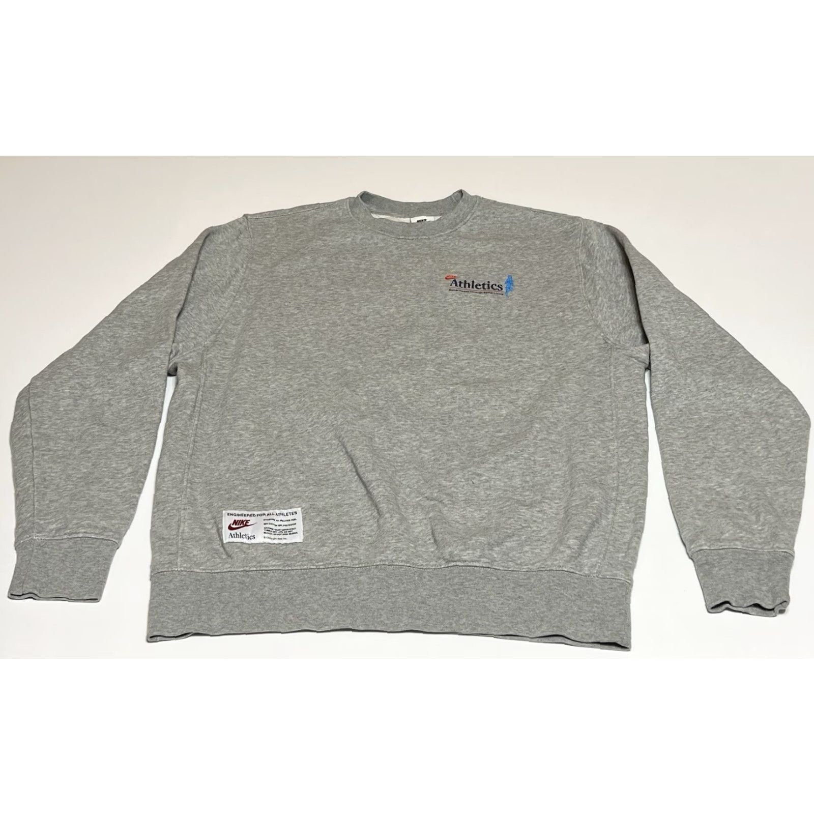 Nike Nike Athletics One Day At A Time Crew Neck Sweatshirt Mens Medium Gray Size US M / EU 48-50 / 2 - 2 Thumbnail