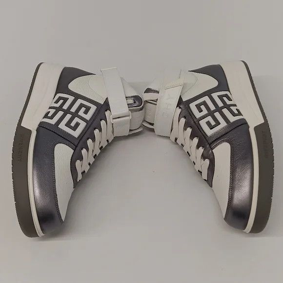 Givenchy GIVENCHY G4 Strapped White Logo High Top Sneakers- EU43/US10 Size US 10 / EU 43 - 5 Thumbnail