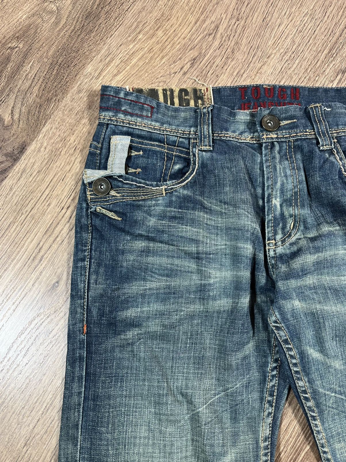 Japanese Brand Tough Vintage Distressed Denim Pants Jeans Size US 32 / EU 48 - 5 Thumbnail