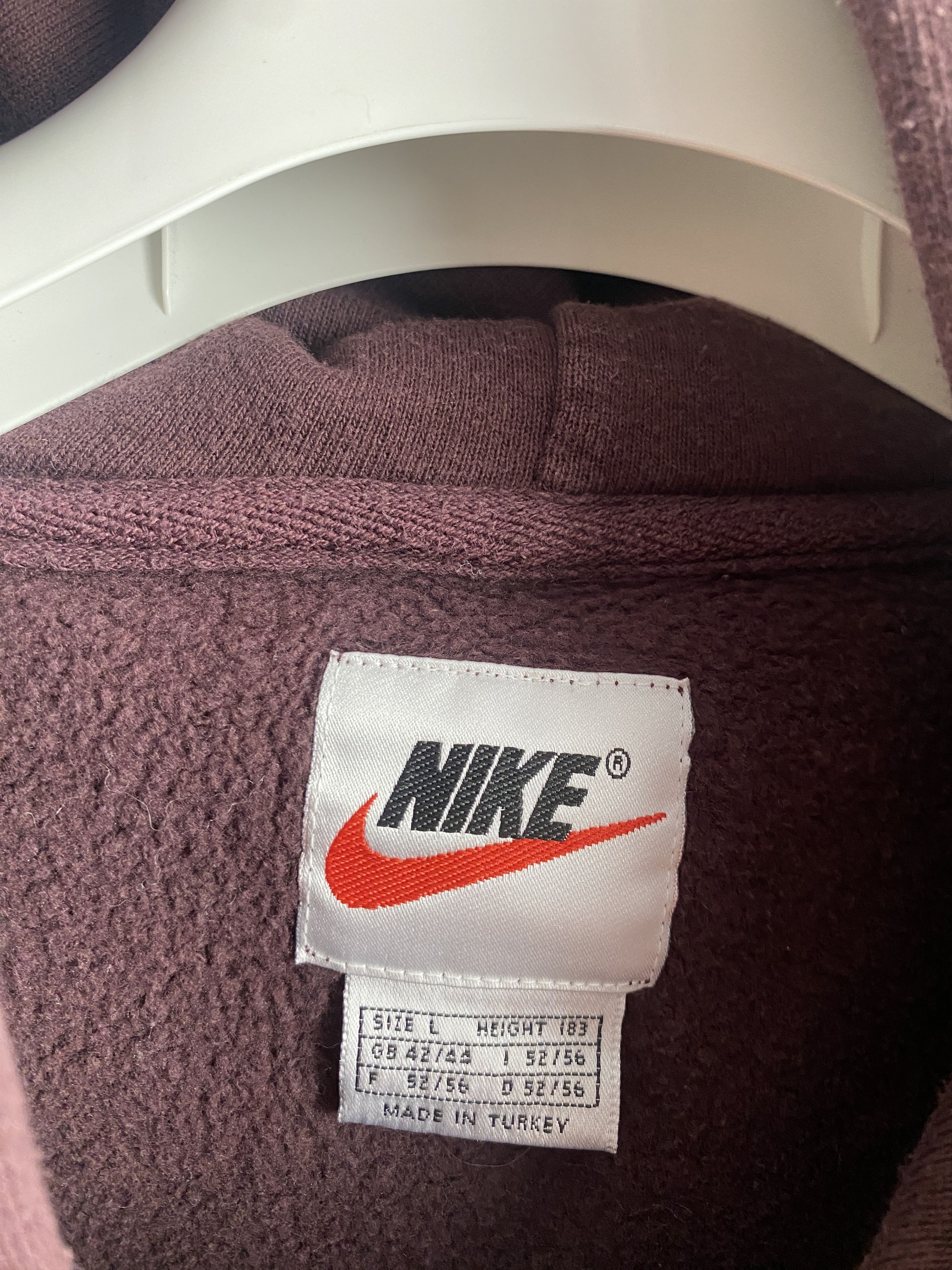 Nike × Vintage Nike small swoosh hoodie vintage 90s skate rap hip hop Size US L / EU 52-54 / 3 - 3 Thumbnail