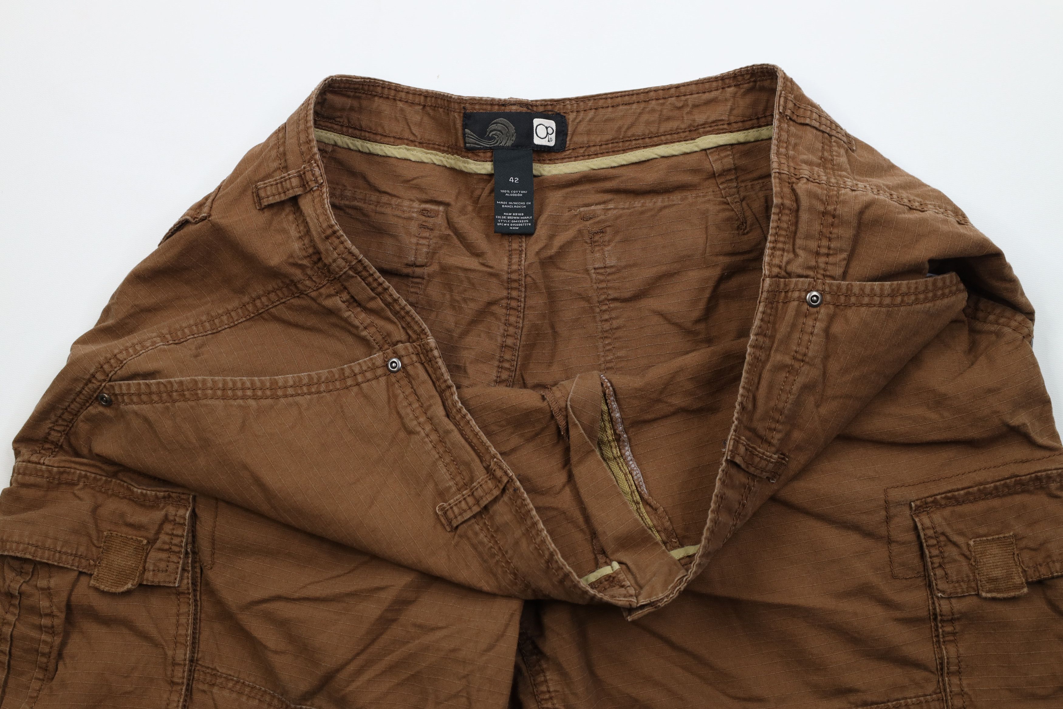Ocean Pacific Vintage Ocean Pacific OP Surfing Ripstop Cargo Shorts Brown Size US 42 / EU 58 - 7 Thumbnail