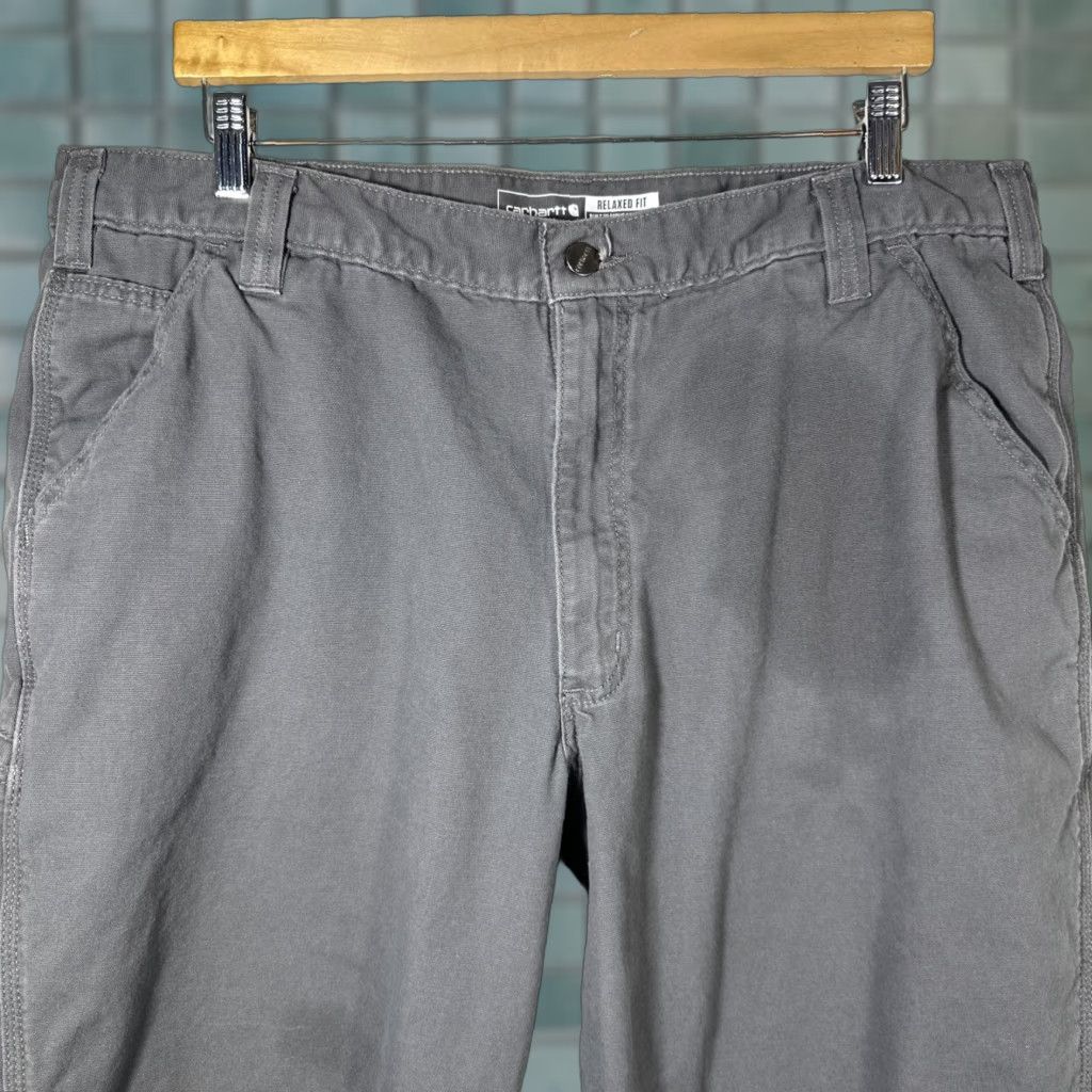Carhartt Carhartt Men’s Rugged Flex Canvas Work Pants 40x30 Gray Relaxed Fit BN2291-M Size US 40 / EU 56 - 1 Thumbnail