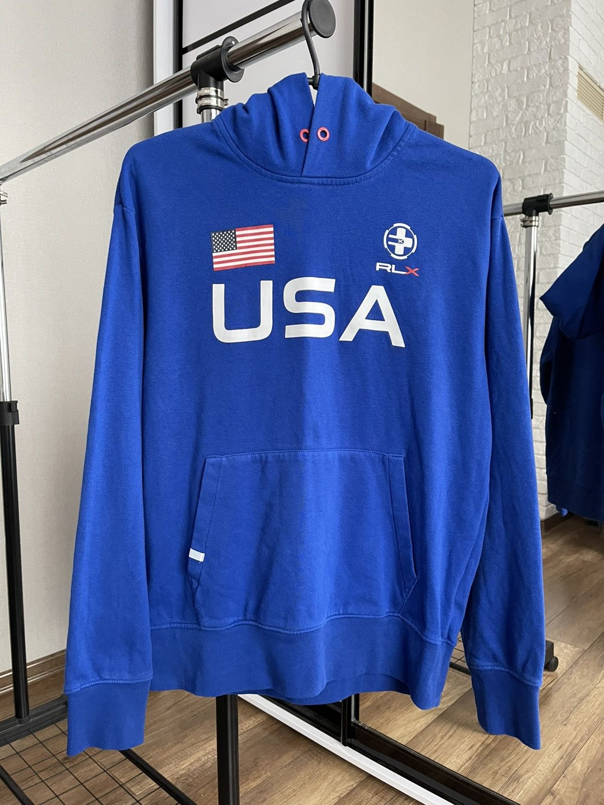 Polo Ralph Lauren Rlx Usa Hoodie Pullover Logo in Blue, Men's (Size M)