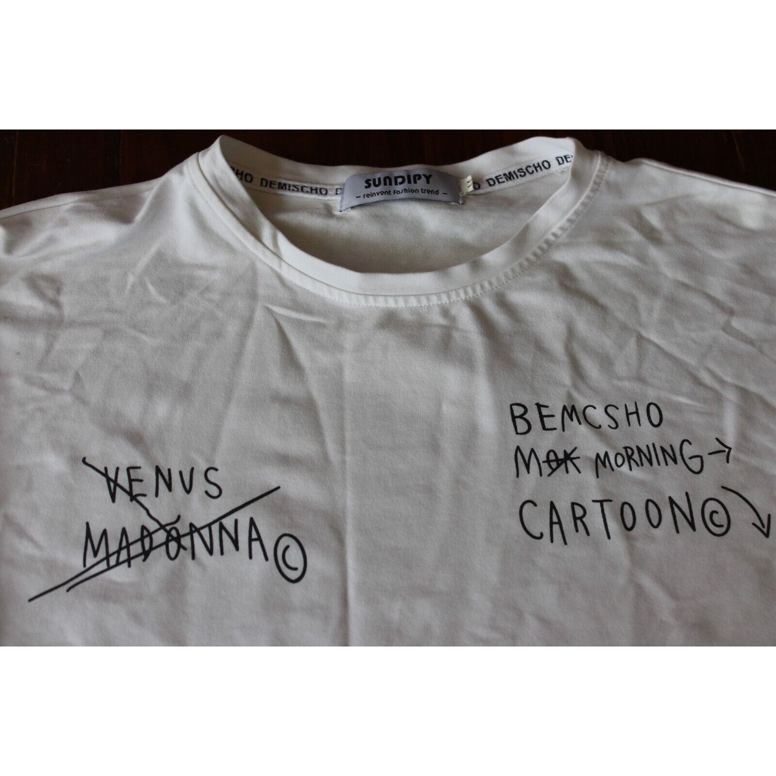 Other Demischo "Sundipy" Mens Medium graphic T-Shirt White w/FADE Size US M / EU 48-50 / 2 - 3 Thumbnail