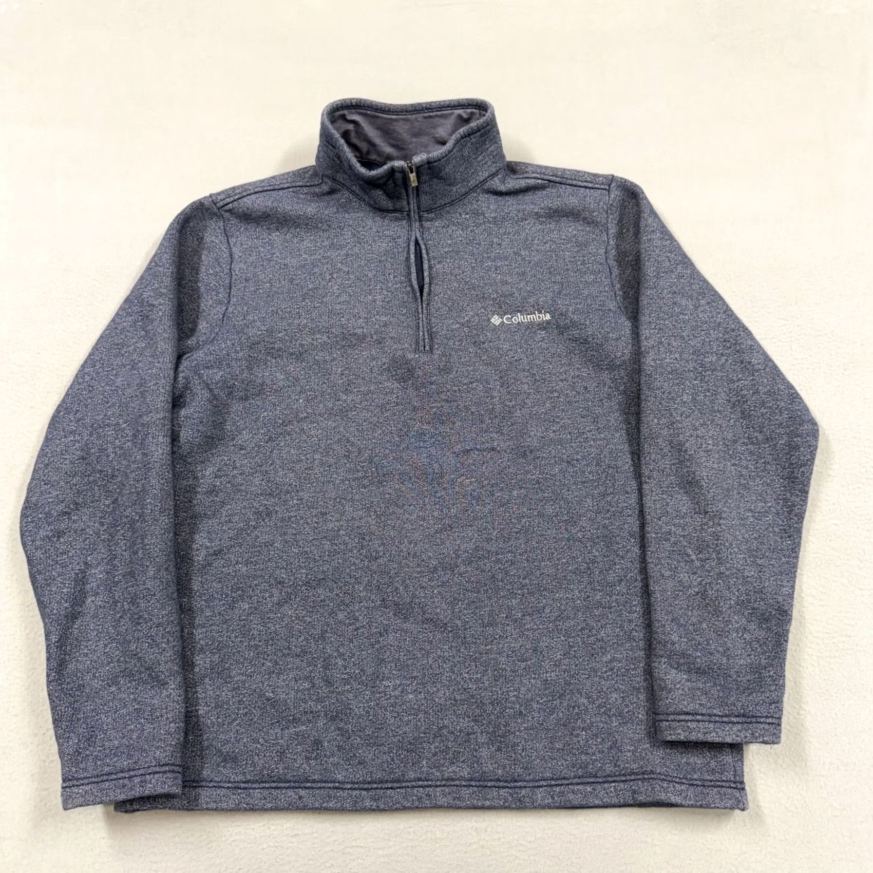 Vintage Columbia Sweatshirt Mens Large Gray Fleece 1/4 Zip Mock Neck Pullover Lined Size US L / EU 52-54 / 3 - 2 Thumbnail