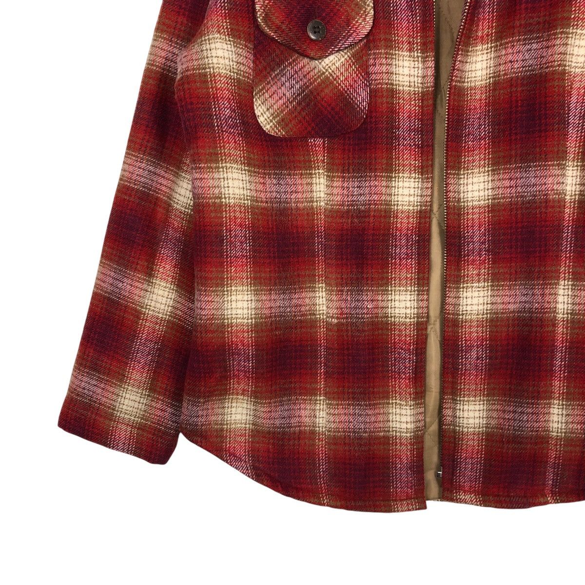 Japanese Brand 📌Vintage Zipper Flannel Jacket Worker Fiesta Tartan Design Size US M / EU 48-50 / 2 - 5 Thumbnail