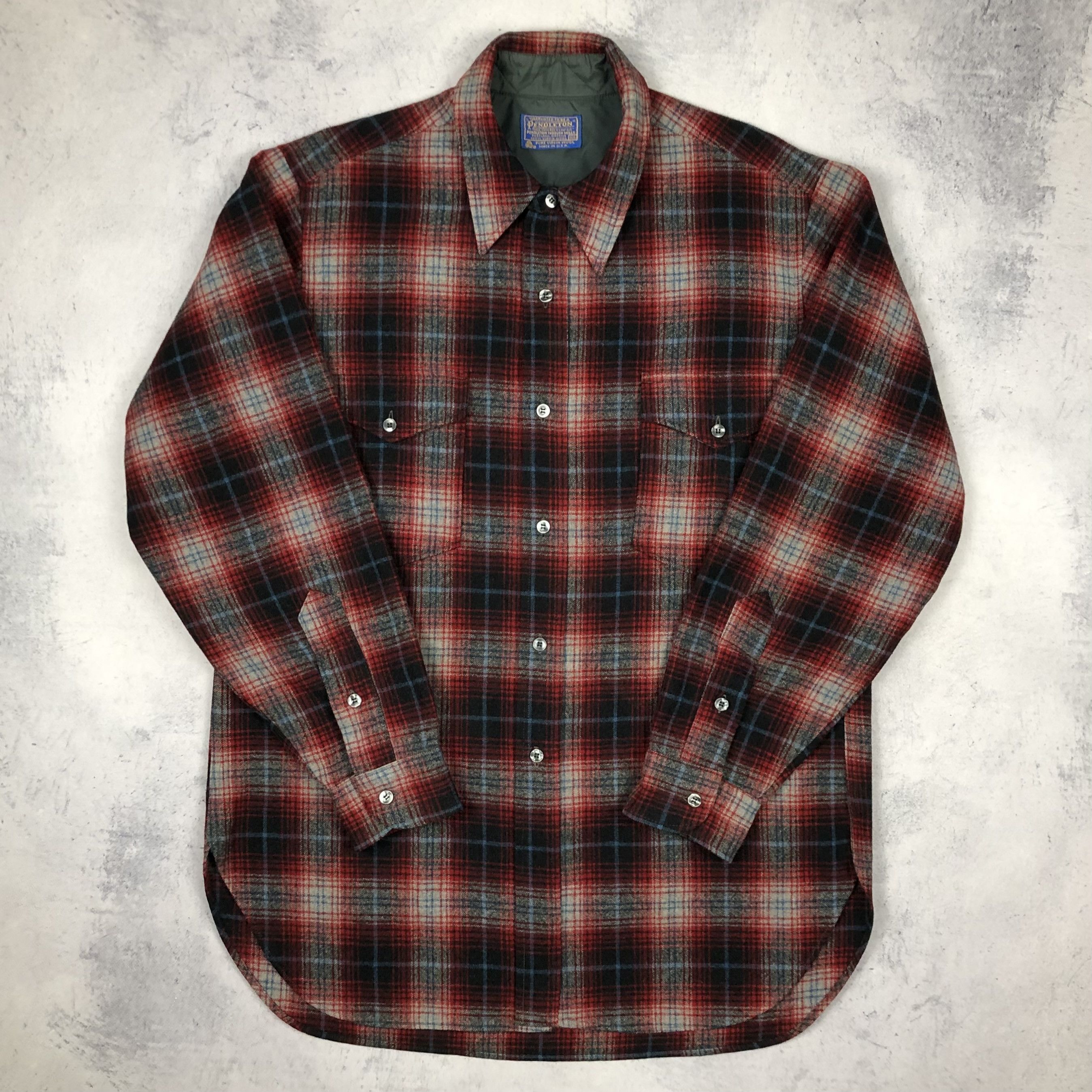 Pendleton Vintage Pendleton Flannel Plaid USA Pure Virgin Wool Shirt Size US L / EU 52-54 / 3 - 2 Thumbnail