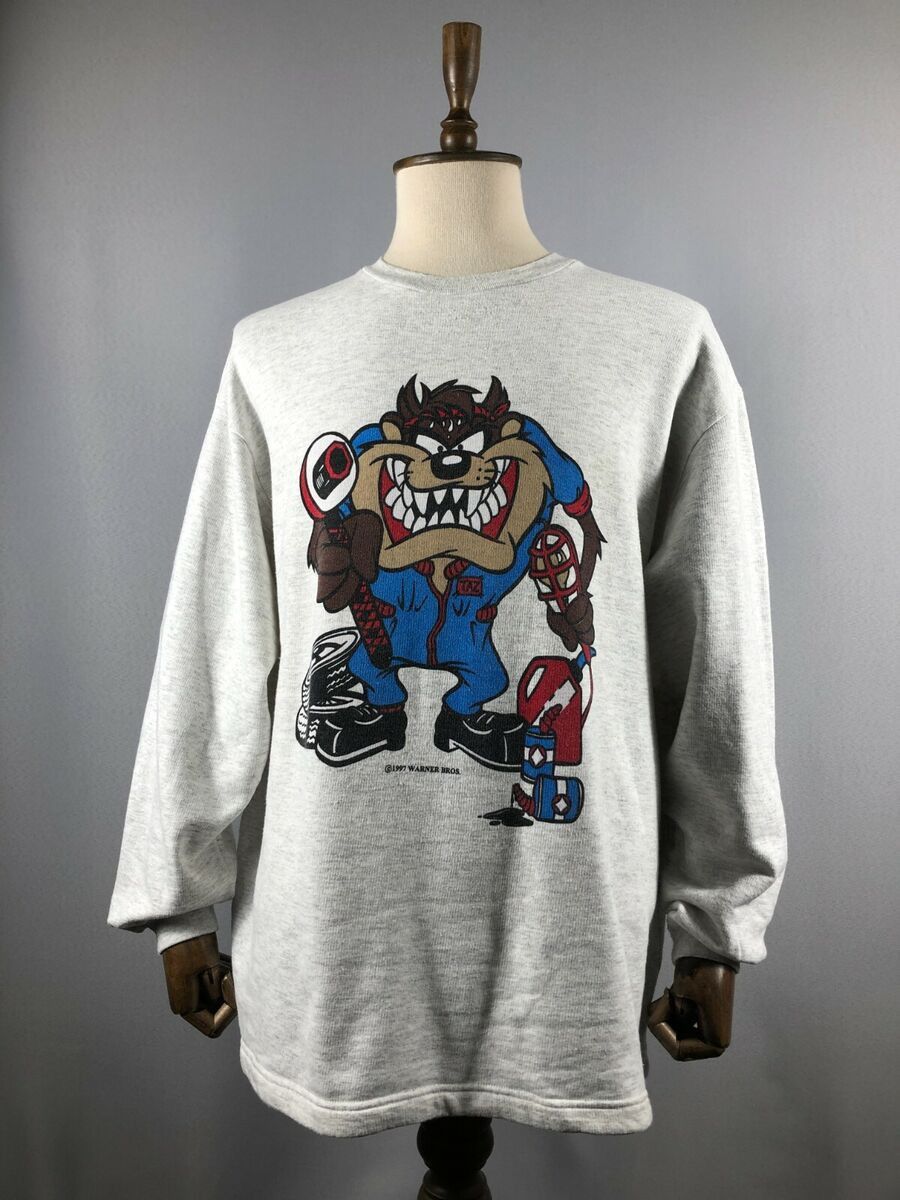 Vintage × Warner Bros Vintage 1997 Taz-Mania Looney Tunes Warner Bros sweatshirt Size US L / EU 52-54 / 3 - 12 Thumbnail