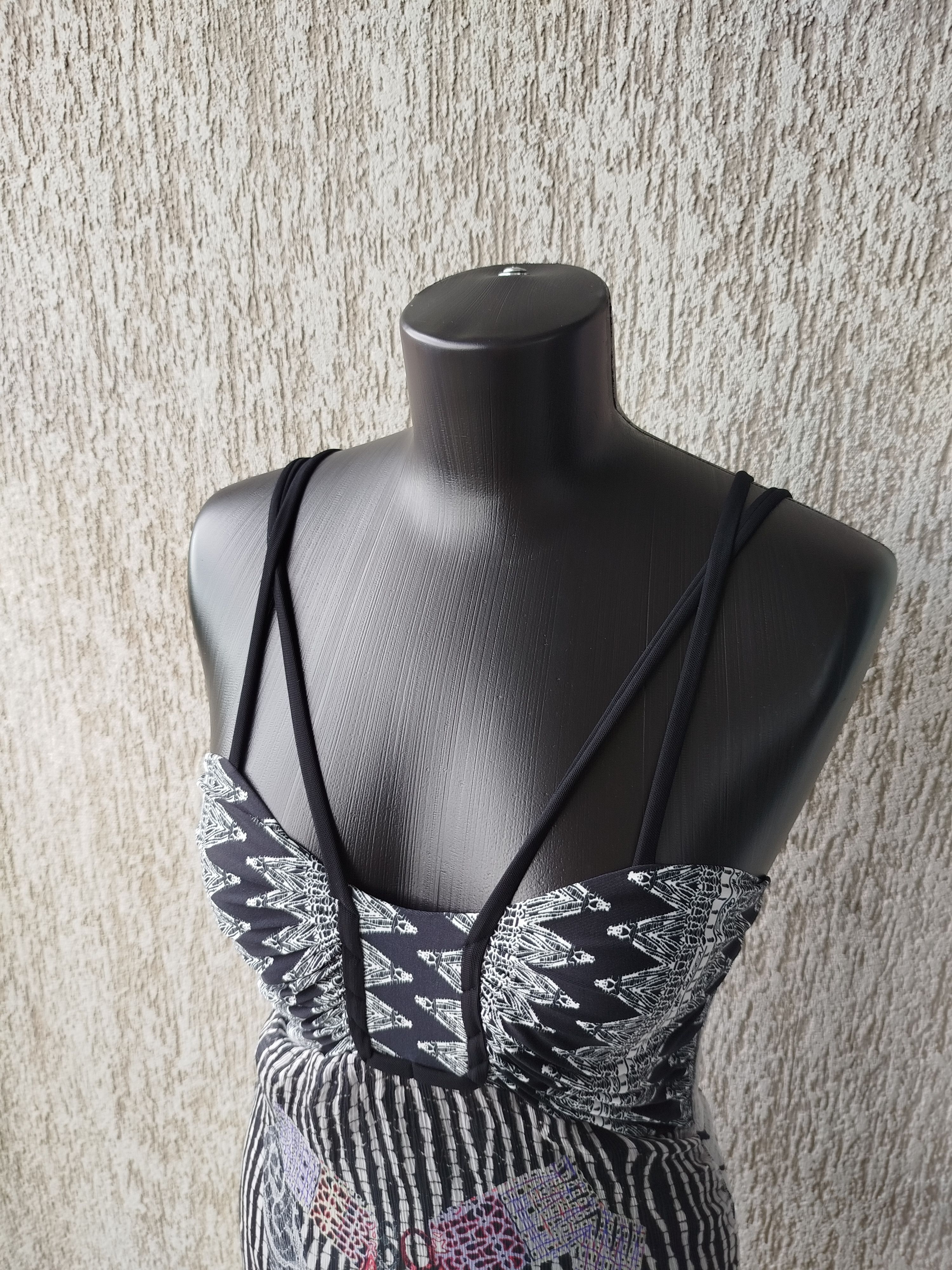 Jean Paul Gaultier Save The Queen Maxi Dress Graphic Floral Chiffon Silk Lined Size M / US 6-8 / IT 42-44 - 3 Thumbnail