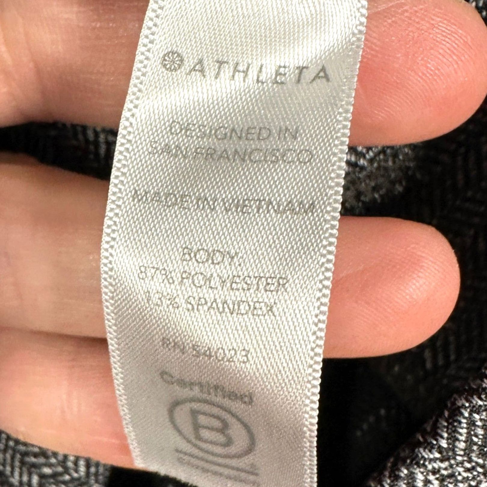 Athleta Athleta Pants Women Large Gray Herringbone Pull On Stretch Textured Slim Everyday Workwear Casual Ankle Womens Size 36" / US 14 / IT 50 - 5 Thumbnail