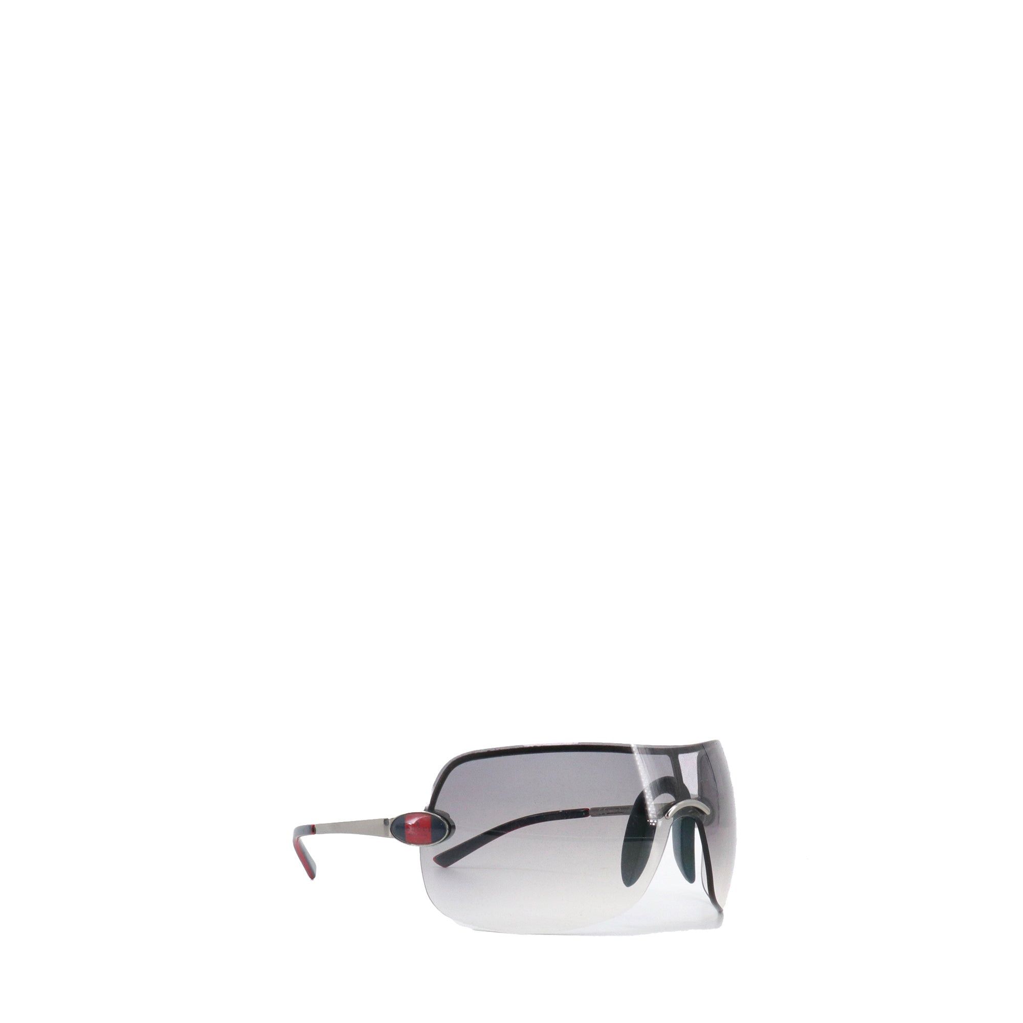 Gucci GUCCI - Gucci Mask sunglasses in gray metal Size ONE SIZE - 1 Thumbnail