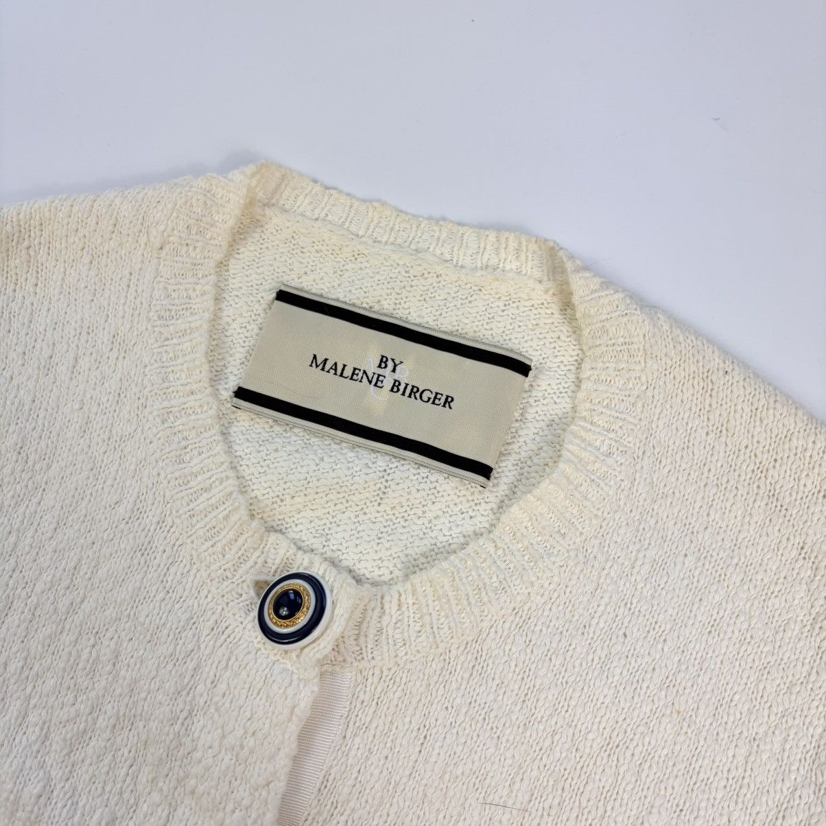 By Malene Birger By Malene Birger White Knit Cardigan Luxury Old Money M Size M / US 6-8 / IT 42-44 - 5 Thumbnail