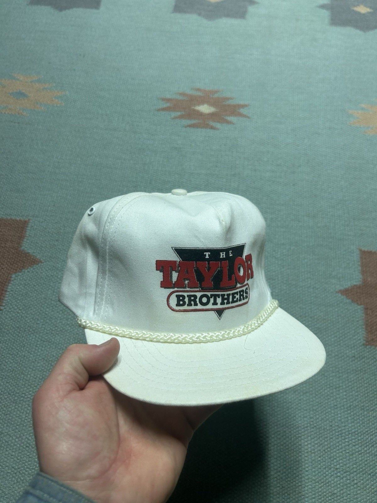 Vintage Vtg SnapBac hat the Taylor Brothers country music band white Size ONE SIZE - 1 Thumbnail