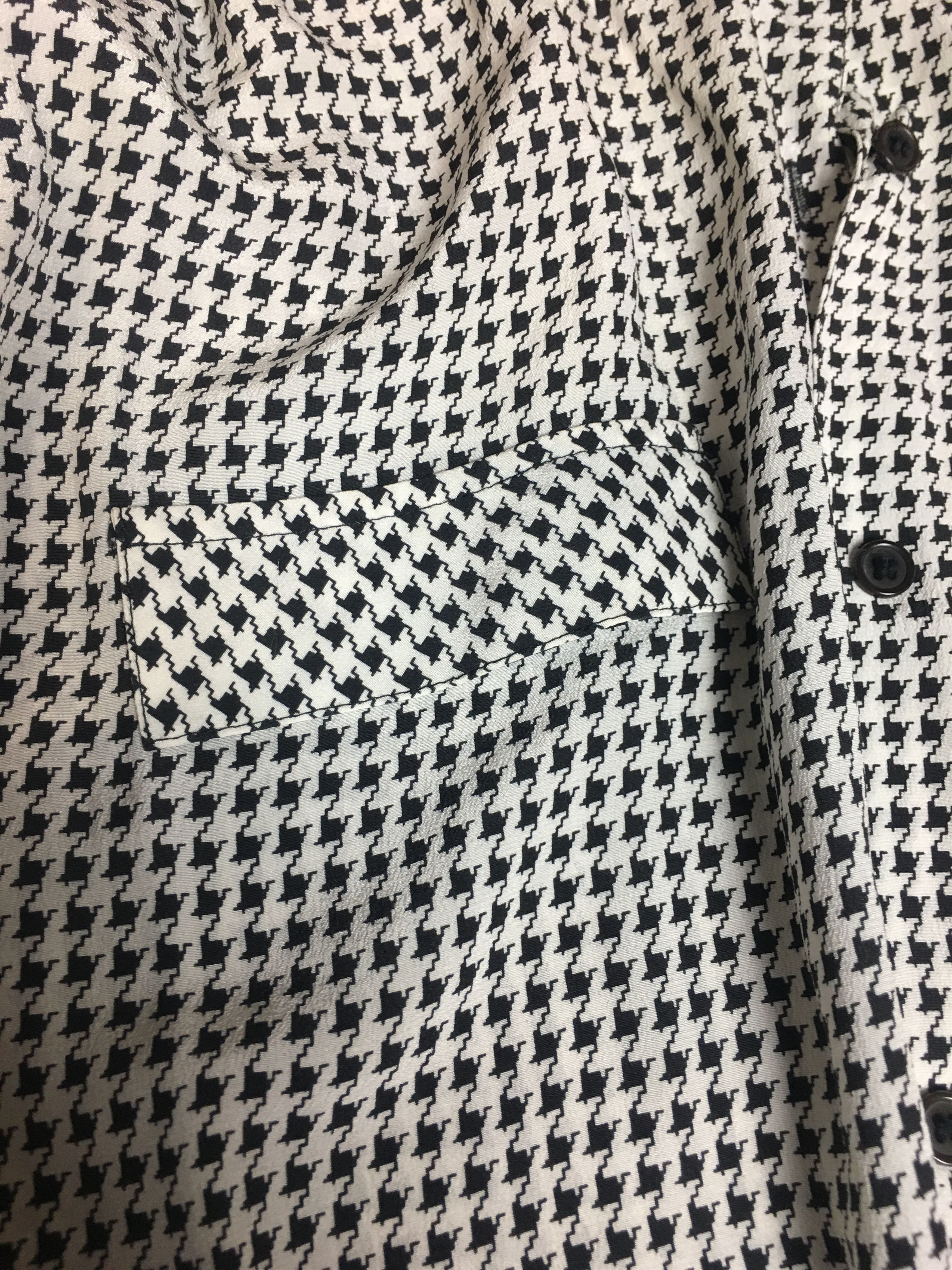 Dior Christian Dior Vintage Silk Houndstooth Blouse Shirt Size M Size M / US 6-8 / IT 42-44 - 6 Thumbnail
