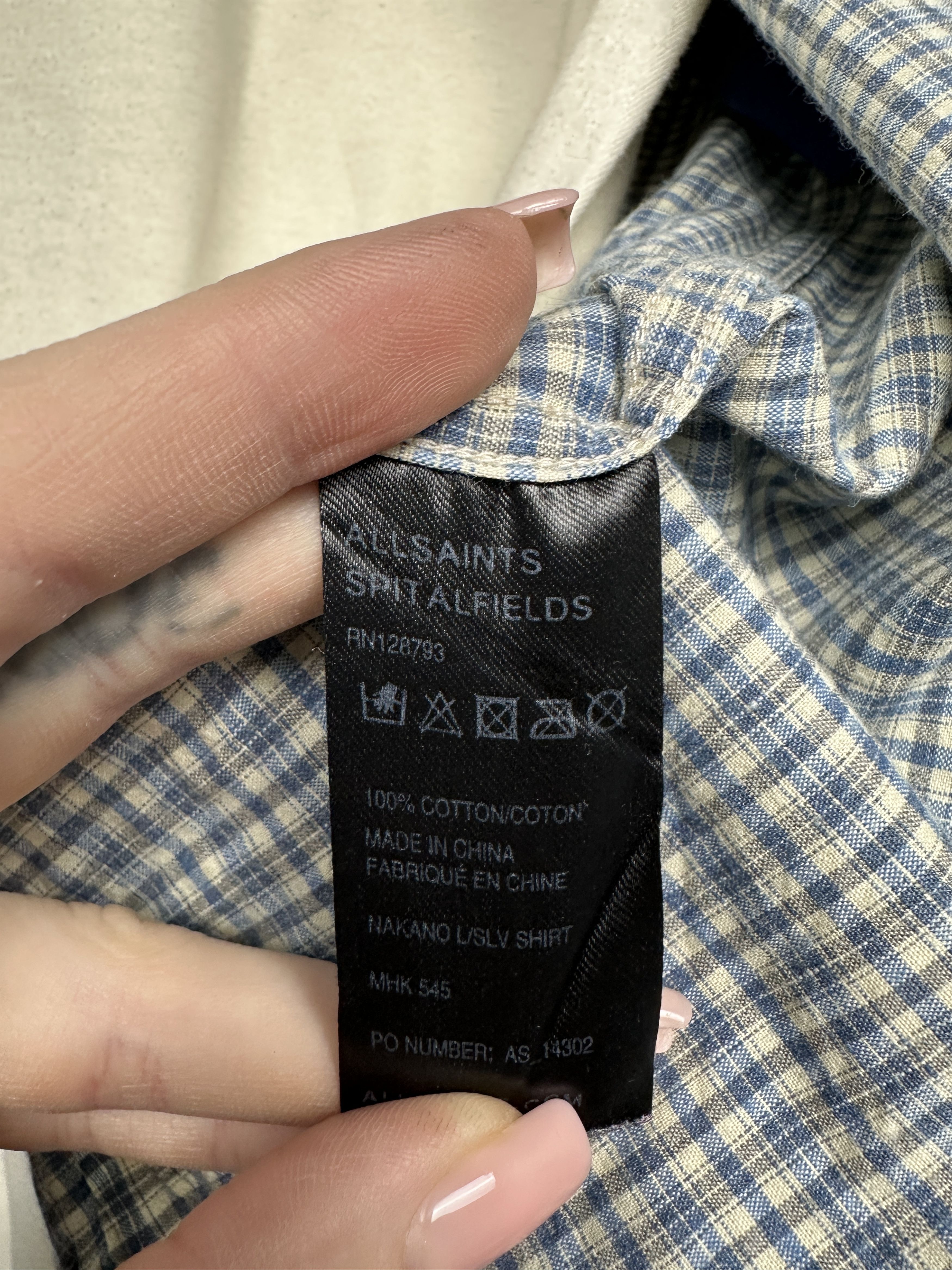 Allsaints AllSaints Nakano Mens Long Sleeve Plaid Shirt Japan Made Size US S / EU 44-46 / 1 - 4 Thumbnail