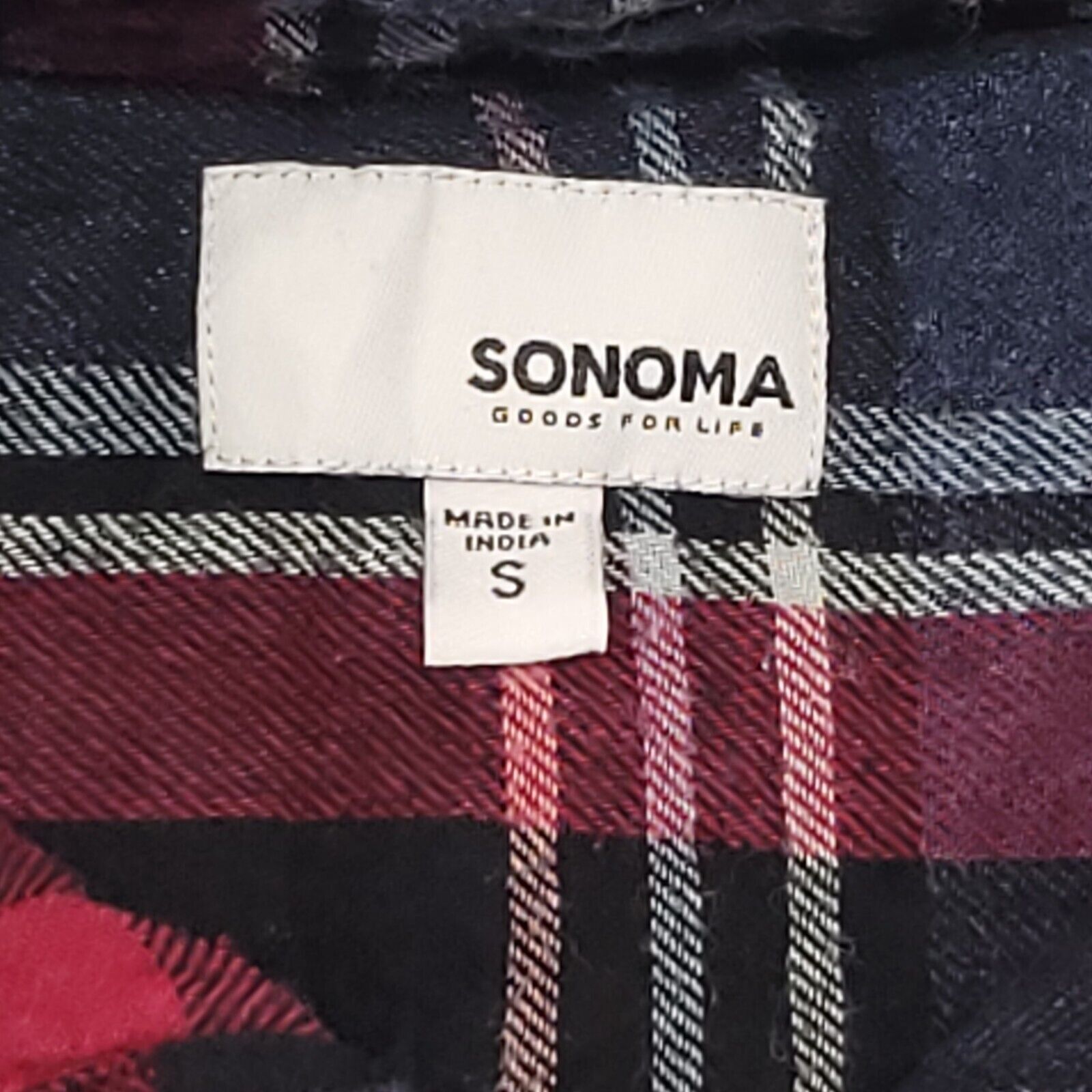 Sonoma Sonoma Madras Flannel Button Up Shirt Mens Size Small S Blue Size US S / EU 44-46 / 1 - 3 Thumbnail