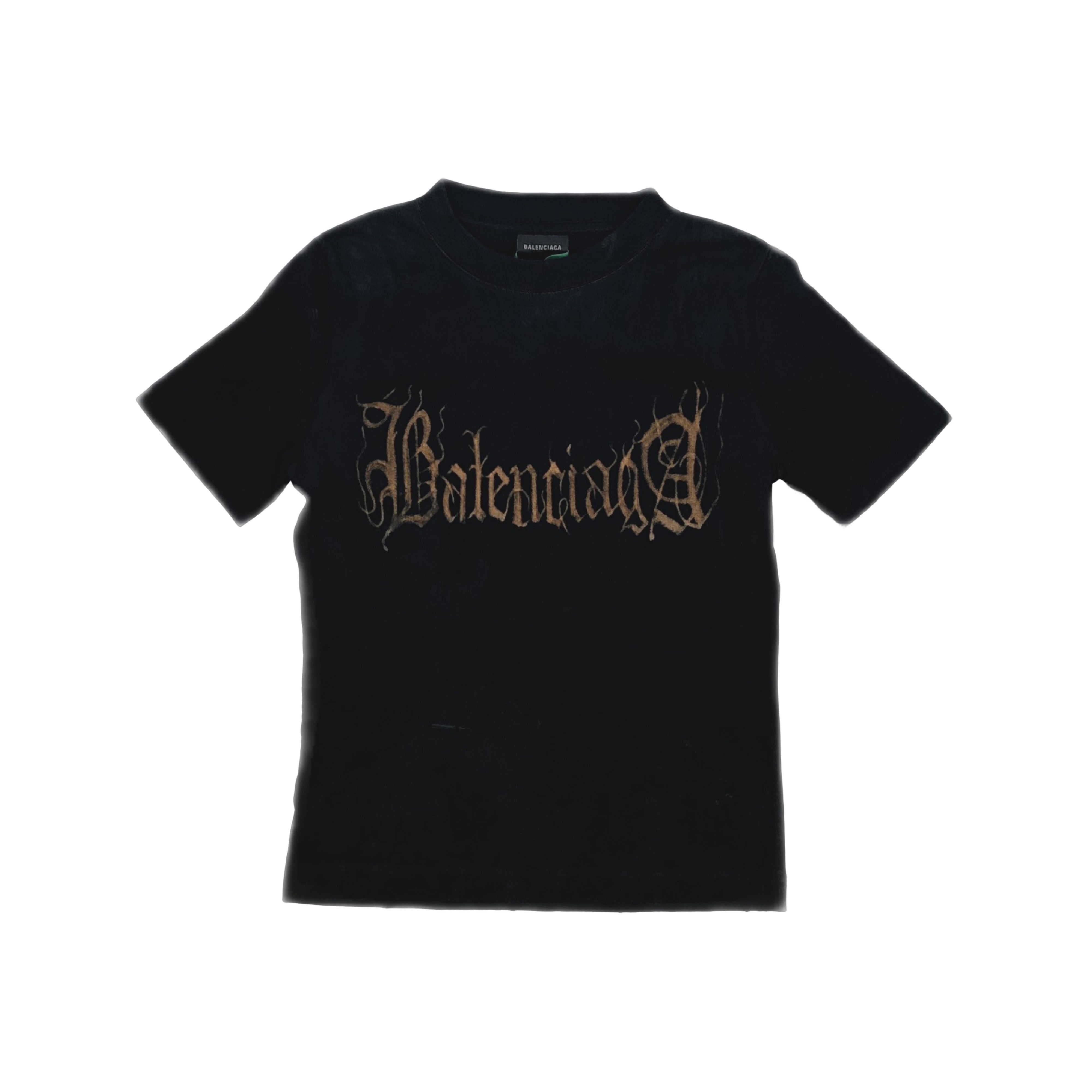 Balenciaga Balenciaga Gothic Logo Graphic T-Shirt L Size L / US 10 / IT 46 - 1 Thumbnail