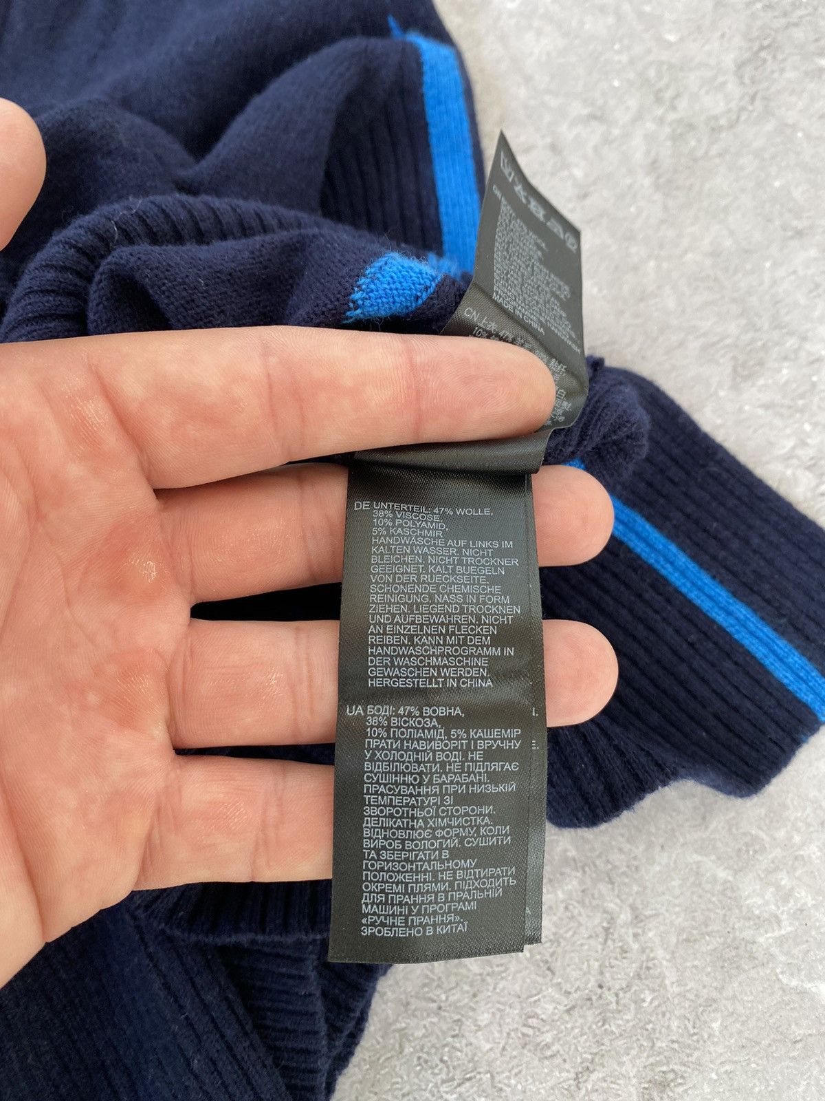 Reiss Rare Reiss Wool Blend Roll Neck Jumper in Navy/Blue Size L Size L / US 10 / IT 46 - 9 Thumbnail