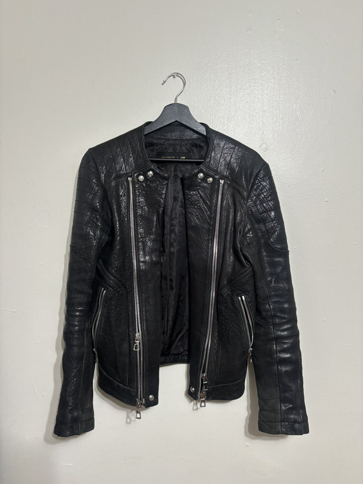 Balmain Balmain x H&M AW15 Double Zip Biker Jacket | Grailed