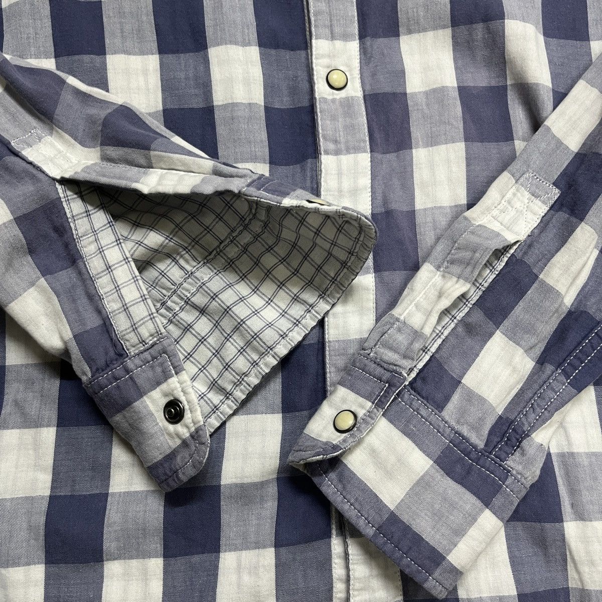Levi's × Levi's Made & Crafted × Levi's Vintage Clothing Levis Linen Checkered Button Shirt Size US S / EU 44-46 / 1 - 5 Thumbnail