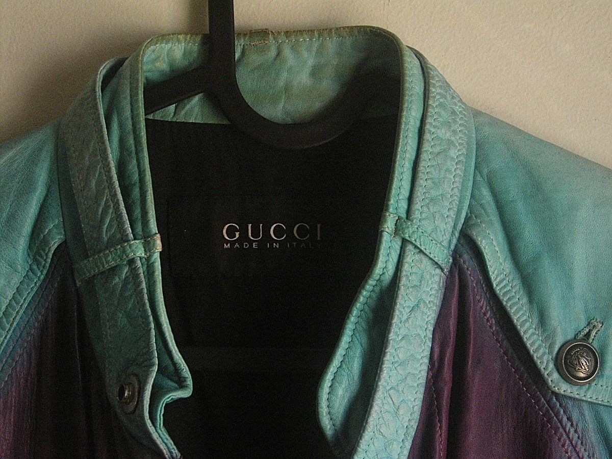 Gucci Gucci SS09 Gradient Leather Biker Jacket Size US M / EU 48-50 / 2 - 8 Thumbnail