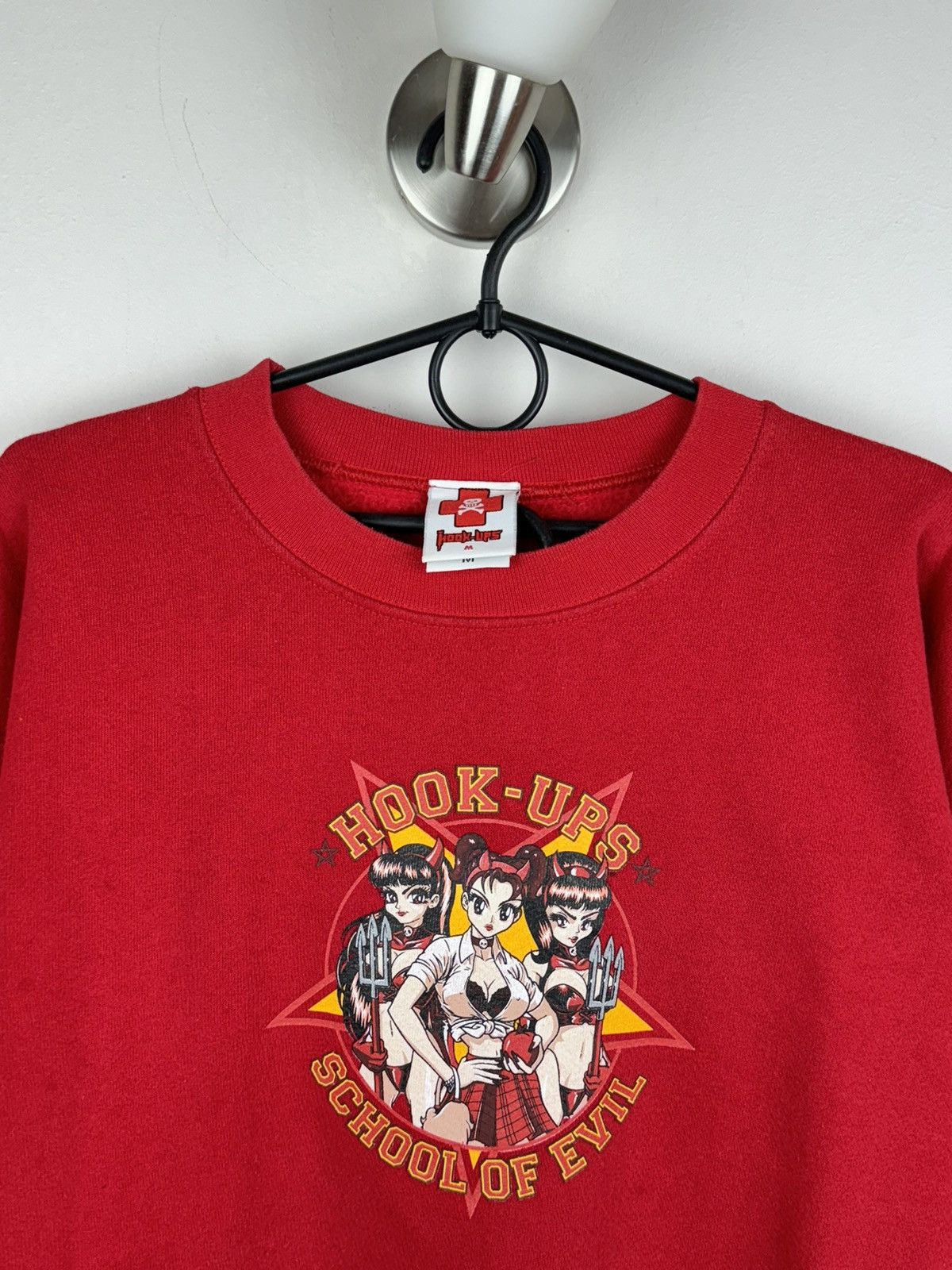 Hook-Ups × Japanese Brand Vintage sweatshirt crewneck Hook-Ups School of Evil y2k item Size US M / EU 48-50 / 2 - 2 Thumbnail