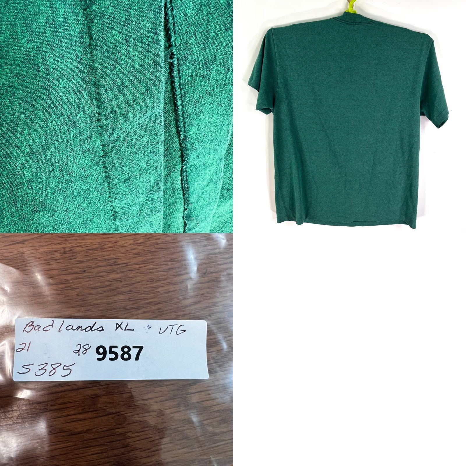 Vintage VINTAGE Het-T Badlands Nat. Park T Shirt Adult XL Green Solid Logo 90s Western Mens Size US XL / EU 56 / 4 - 8 Thumbnail
