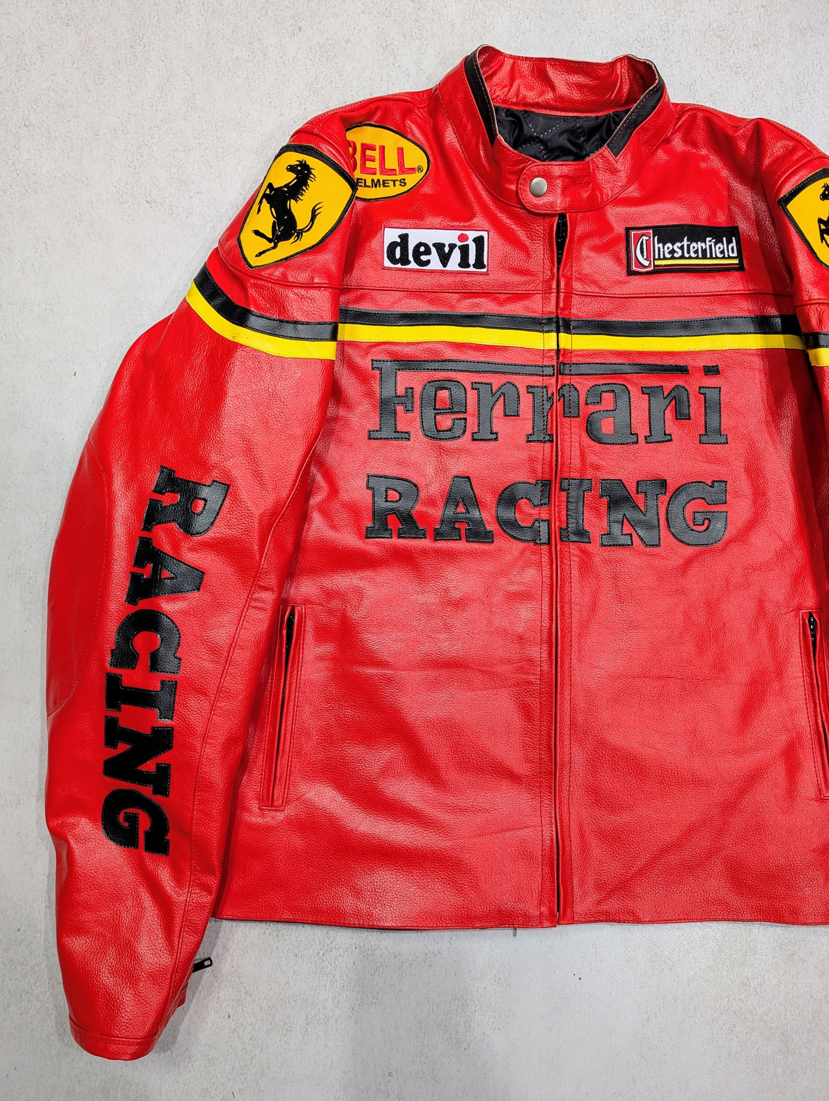 Vintage 🔥Vintage Ferrari Racing Leather Jacket 100% genuine leather Size M / US 6-8 / IT 42-44 - 2 Thumbnail