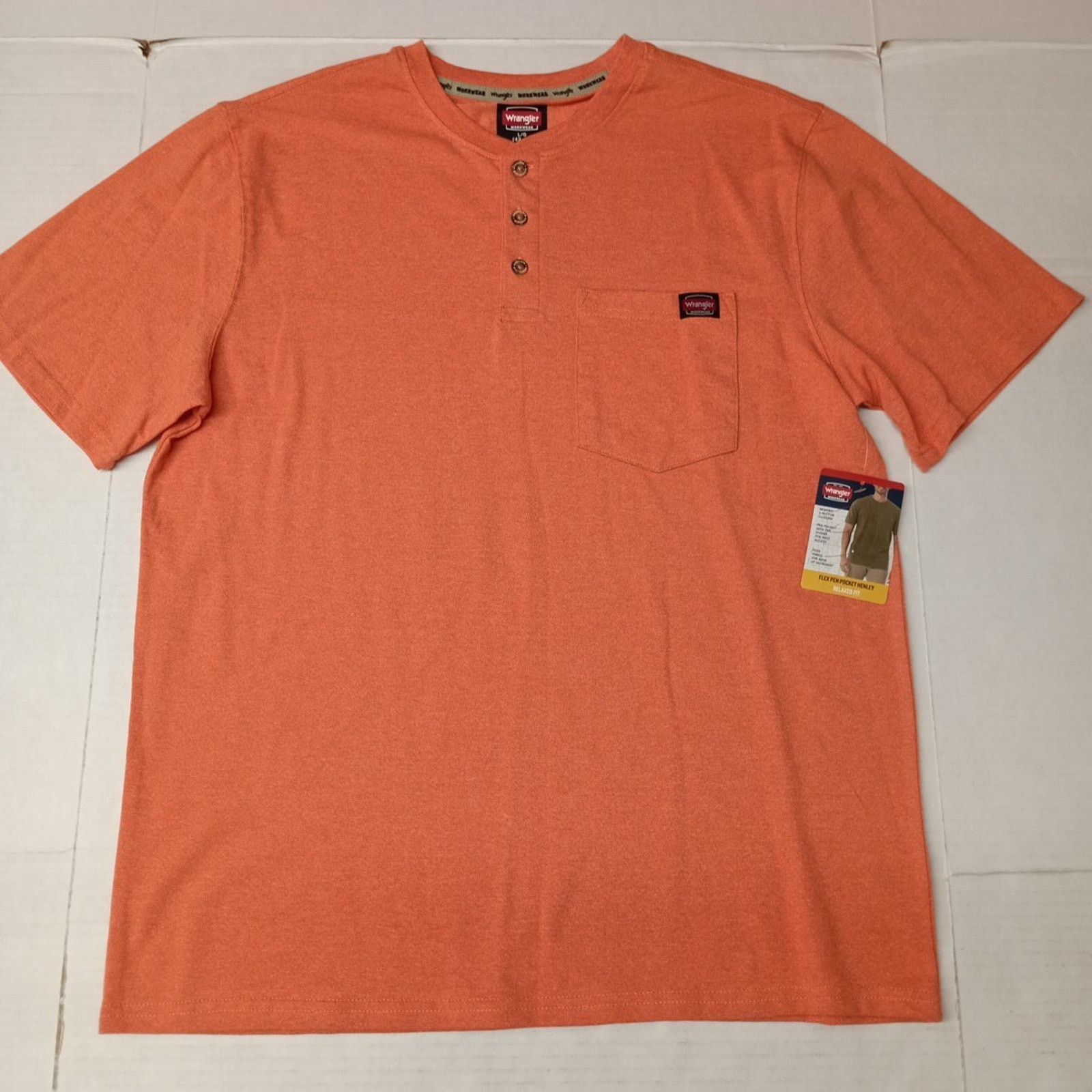 Wrangler Wrangler Henley Shirt Men's L (42-44) Arabesque Relaxed Fit Size US L / EU 52-54 / 3 - 1 Thumbnail