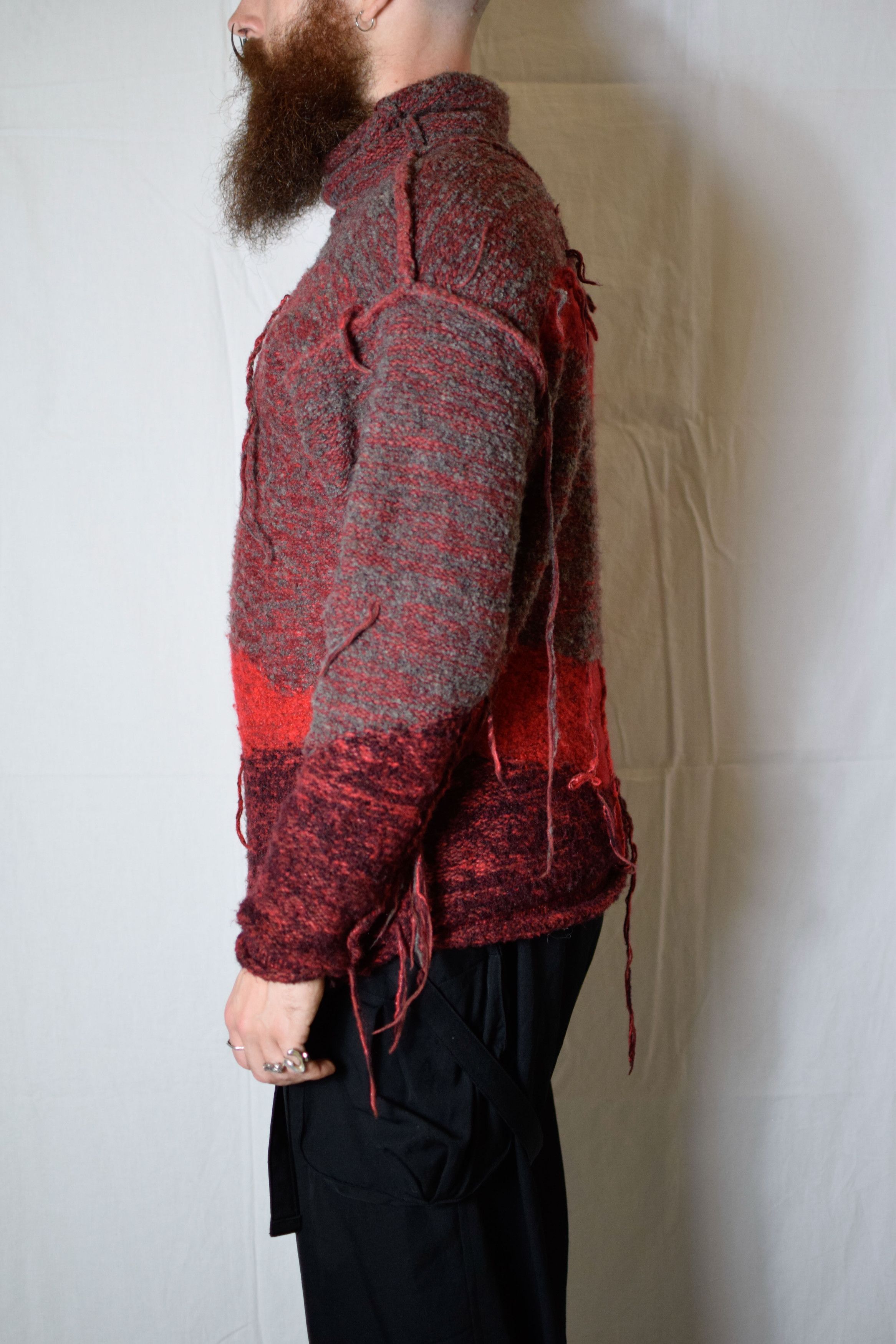 The Viridi-anne The Viridi-Anne AW23 Reversible Grunge Sweater - VI-3652-07 Size US L / EU 52-54 / 3 - 5 Thumbnail