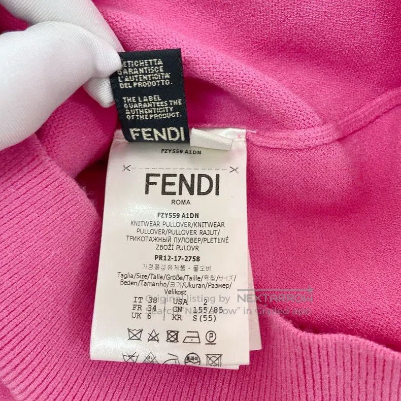 Fendi Fendi Pink Knit Top Size XXS / US 00 / IT 34 - 6 Thumbnail