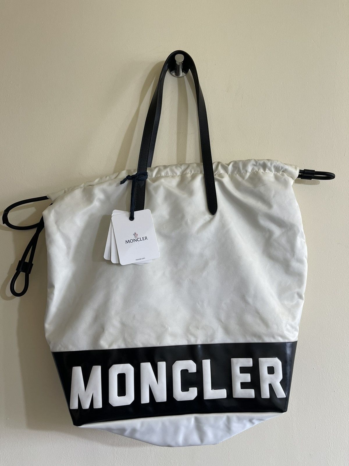 Moncler Moncler Flamenne Tote leather shopping bag embossed luxury Size ONE SIZE - 14 Thumbnail