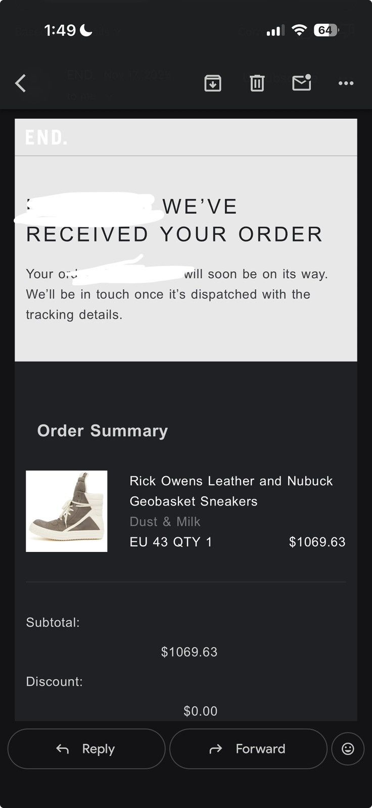 Rick Owens Rick owens Geobaskets Size US 10 / EU 43 - 8 Thumbnail