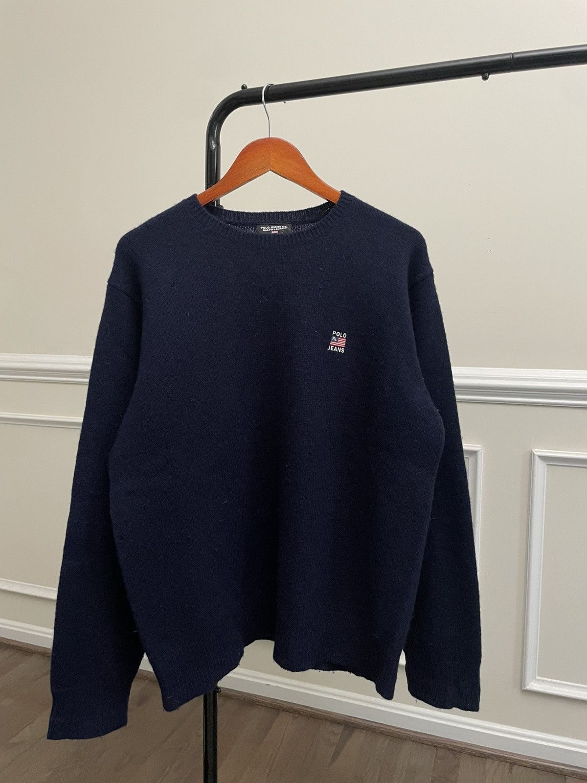 Polo Ralph Lauren Vintage Wool Polo Jeans RL Minimal Sweater Flag Our Legacy Size US L / EU 52-54 / 3 - 2 Thumbnail