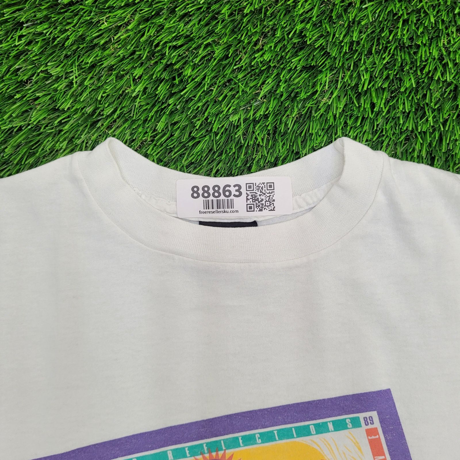 Vintage VTG 1989 Summer Reflections Pop Art T-Shirt Womens XL USA Size XL / US 12-14 / IT 48-50 - 2 Thumbnail