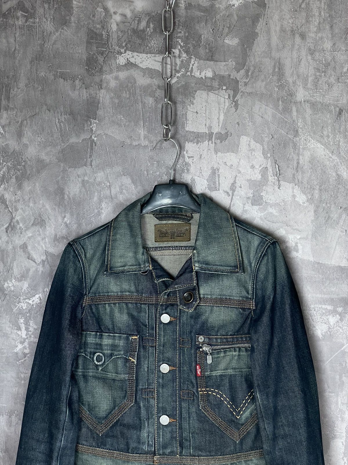 Japanese Brand × Levi's Vintage Levis Japanese Brand 90s Diesel Style Denim jacket Size S / US 4 / IT 40 - 2 Thumbnail