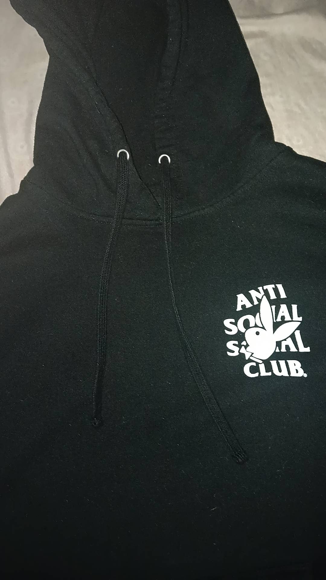 Anti Social Social Club × Playboy ASSC x Playboy Hoodie (Black w/ White) Size US L / EU 52-54 / 3 - 3 Thumbnail