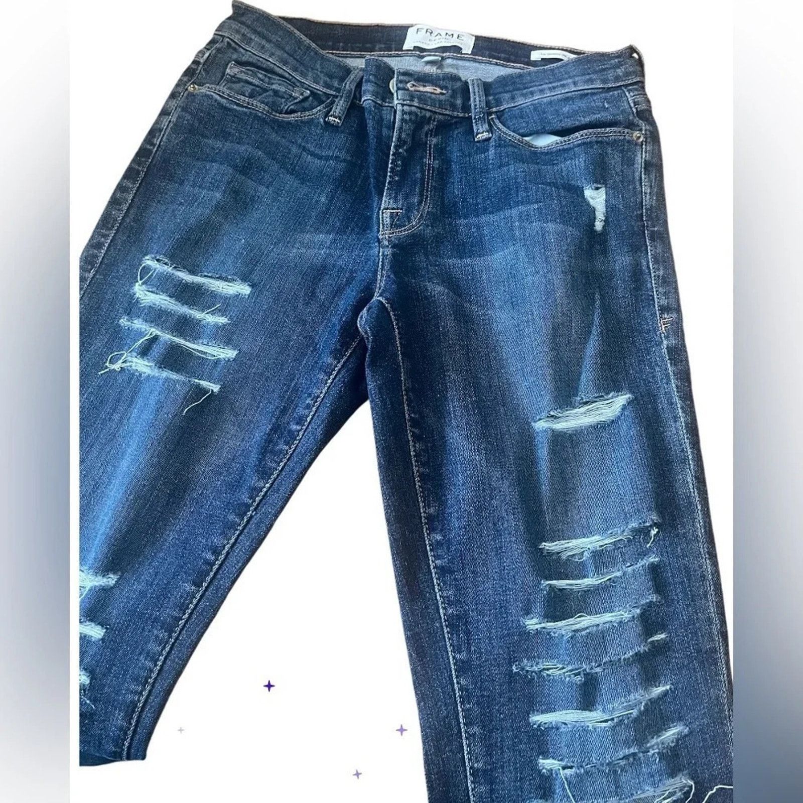 Frame Frame Denim Le Skinny de Jeanne distressed jeans, size 27 Size 27" / US 4 / IT 40 - 5 Thumbnail